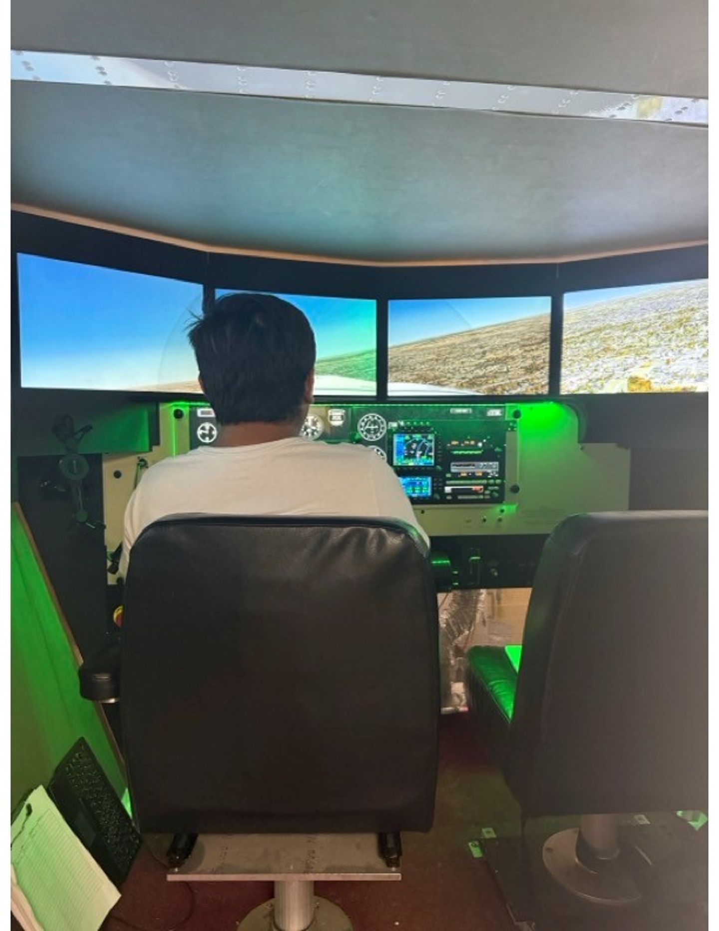 Person on simulator