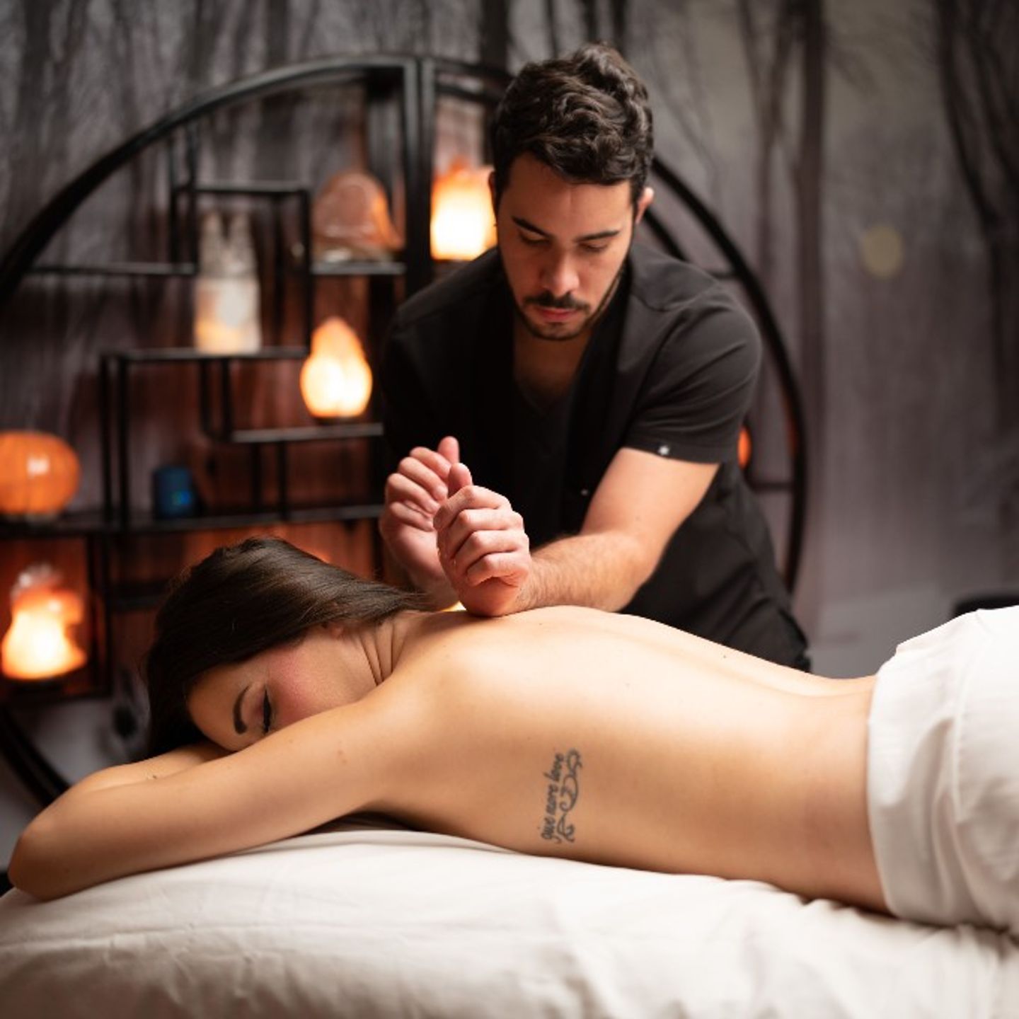 Woman getting massage
