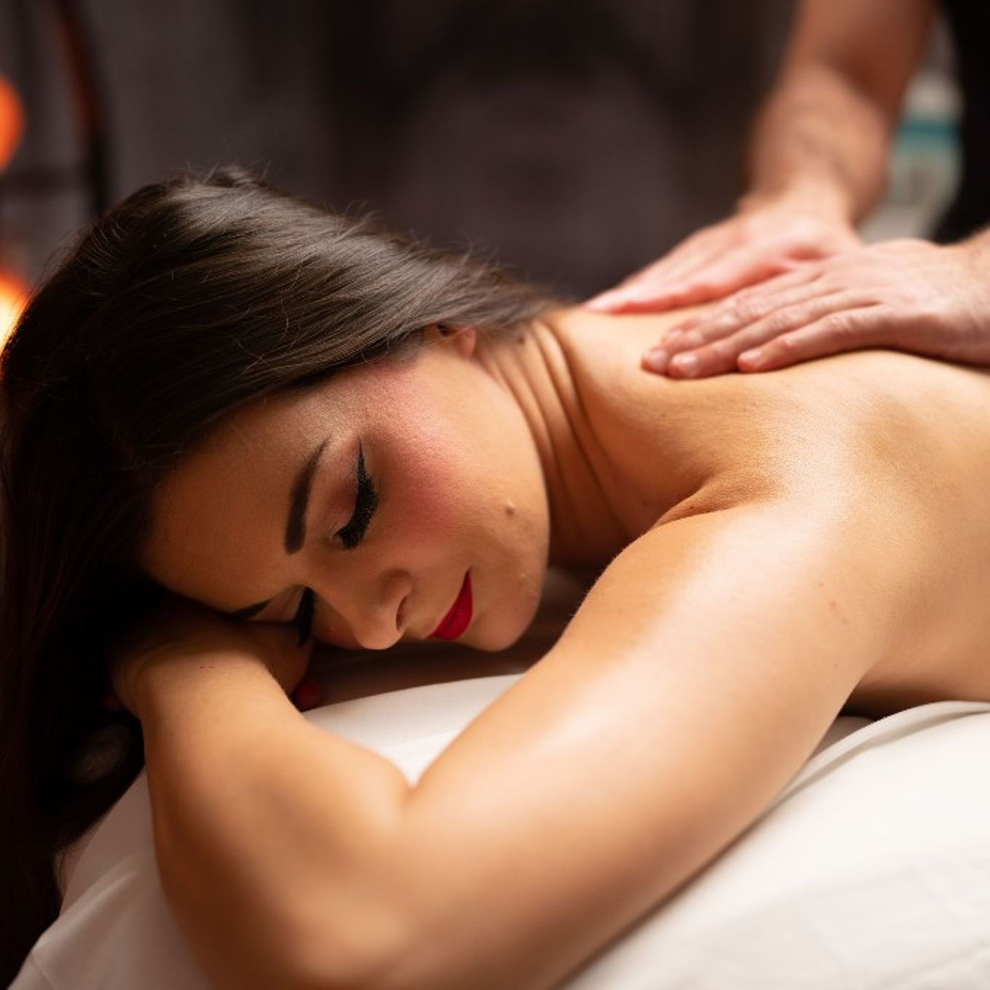 Woman relaxing from massage