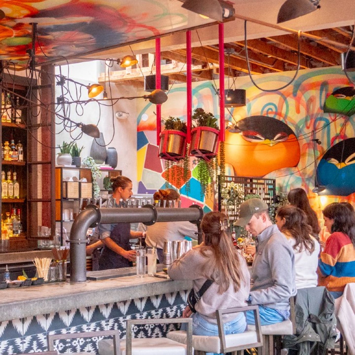 Inside bar and restaurant