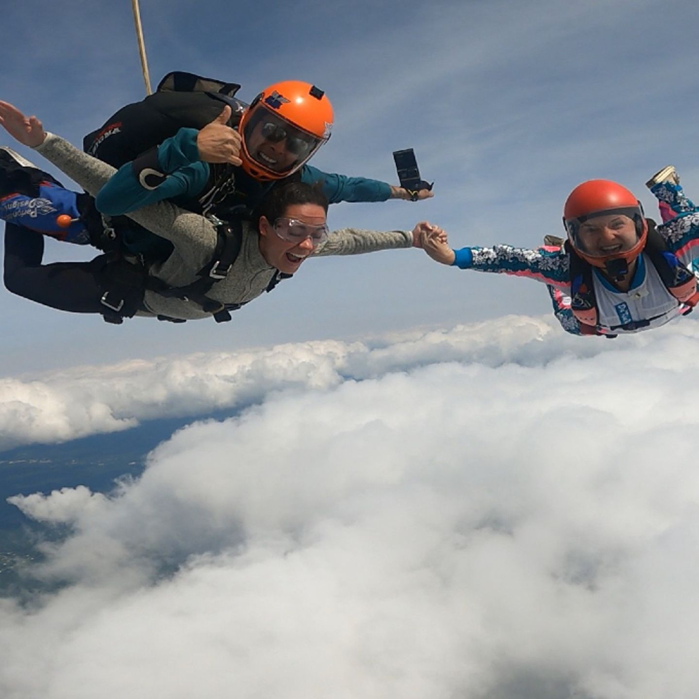 People in the sky