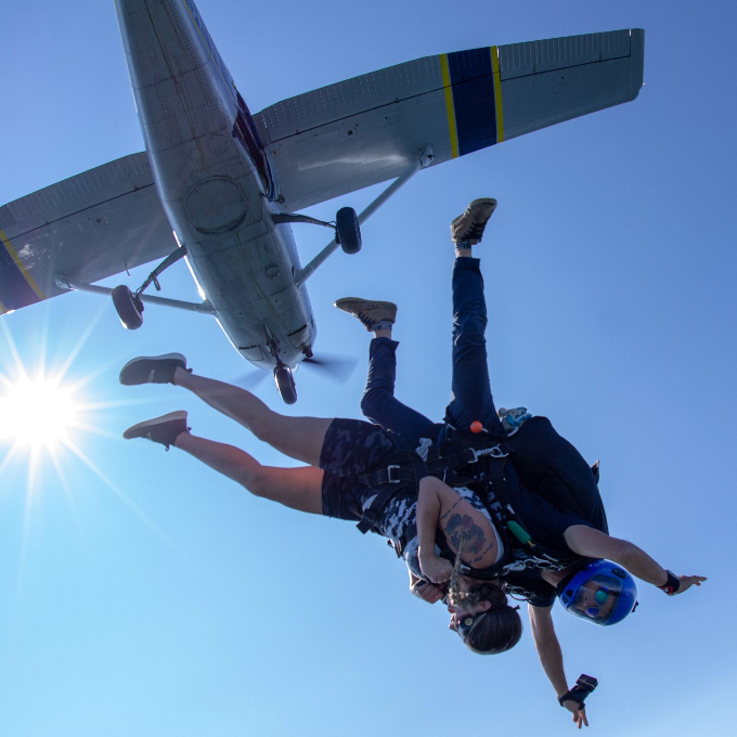 People falling out of plane