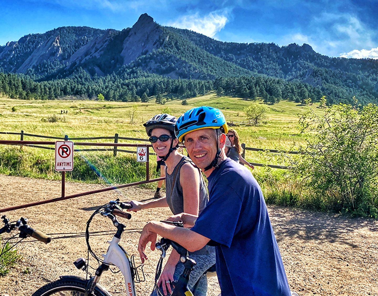 Two people on tour