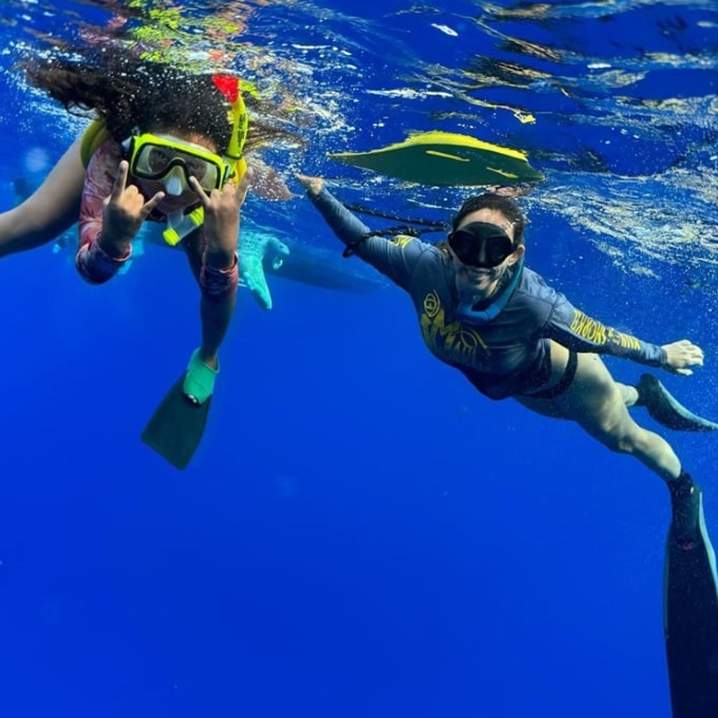 Two woman snorkeling