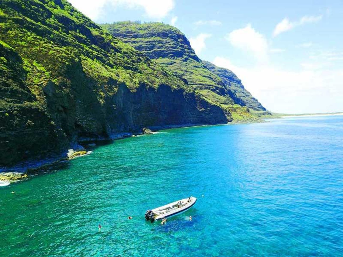Raft off coast