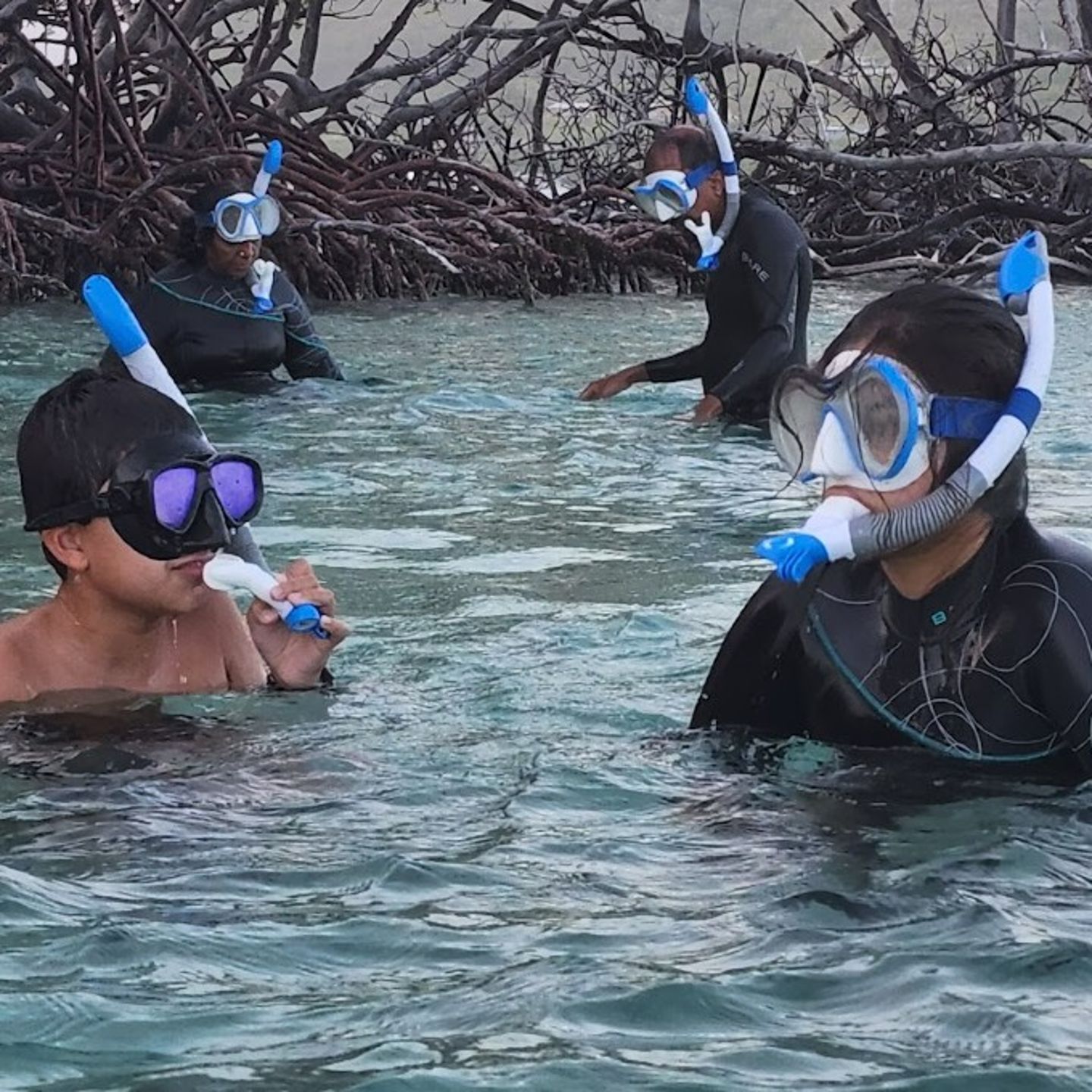 Two People Snorkeling