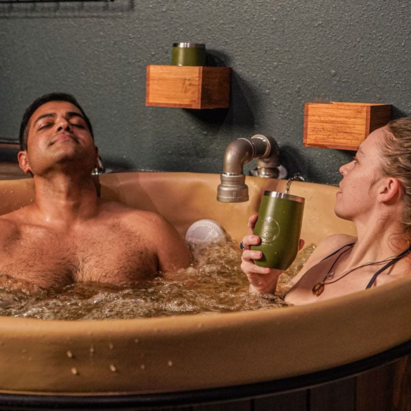 Soaking at Beer Spa Denver