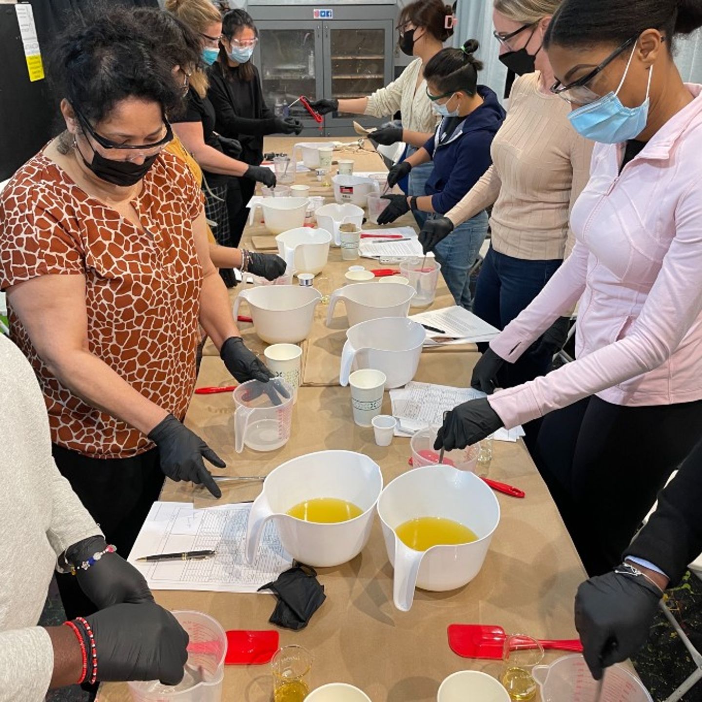 Group Making Soap