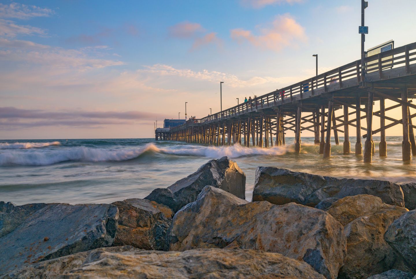 Pier on ocean