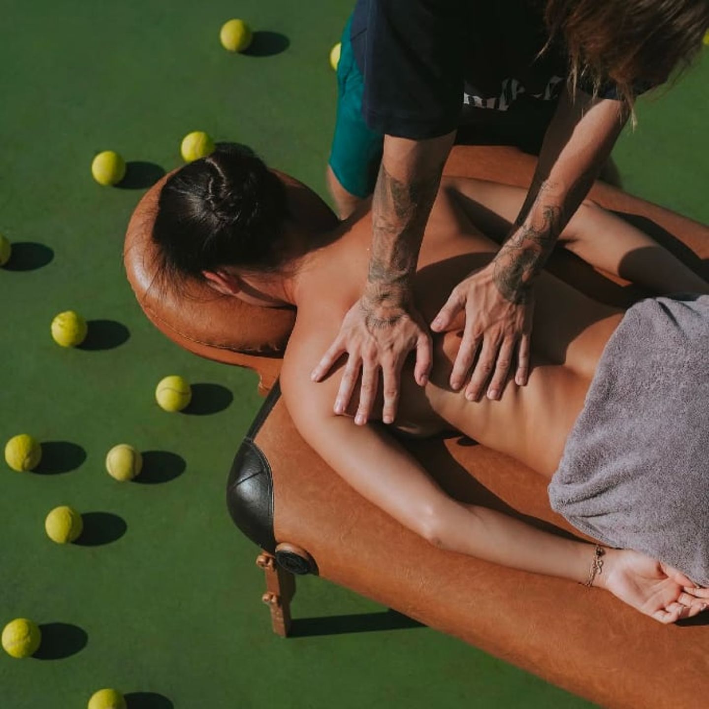 Woman getting massage