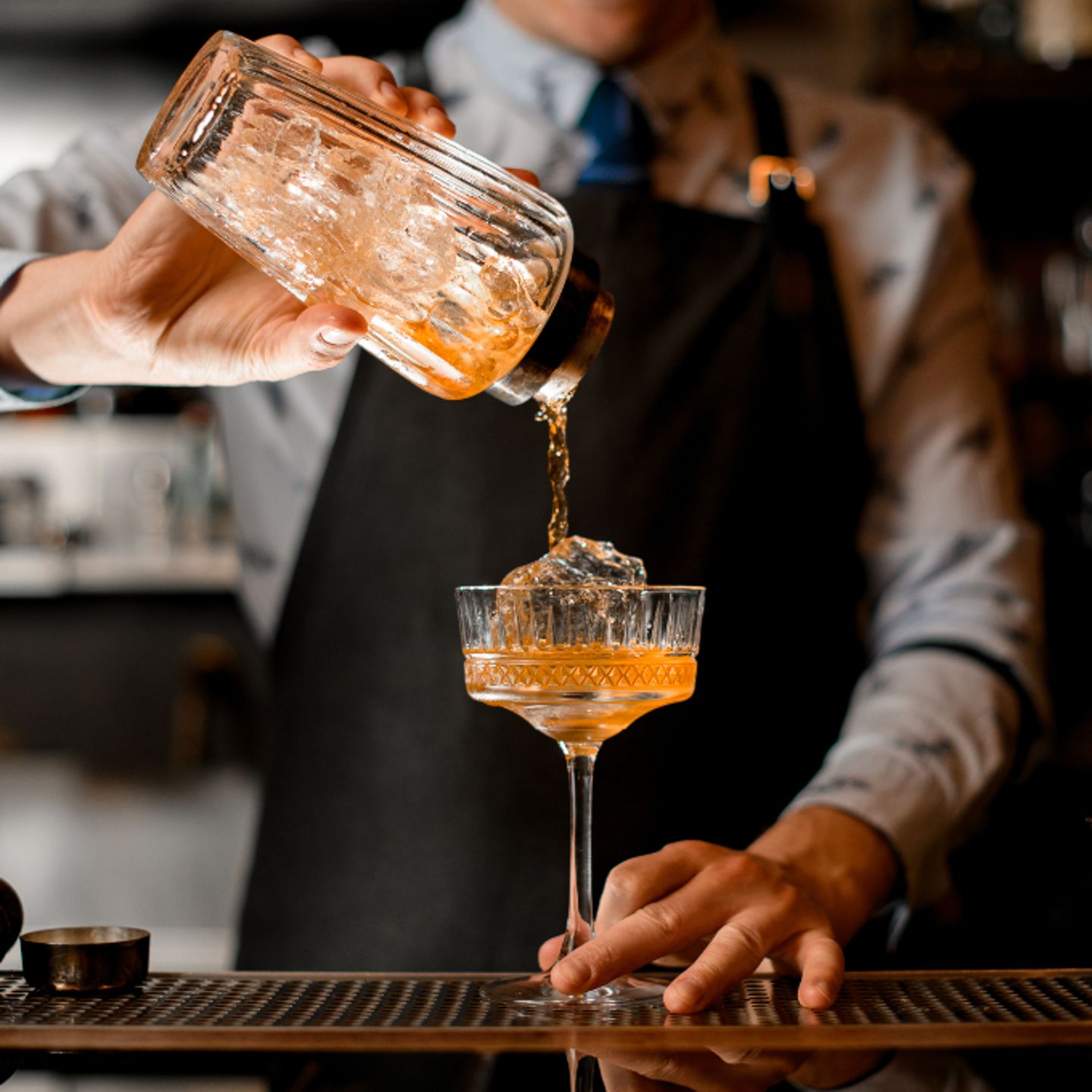 Cocktail being poured