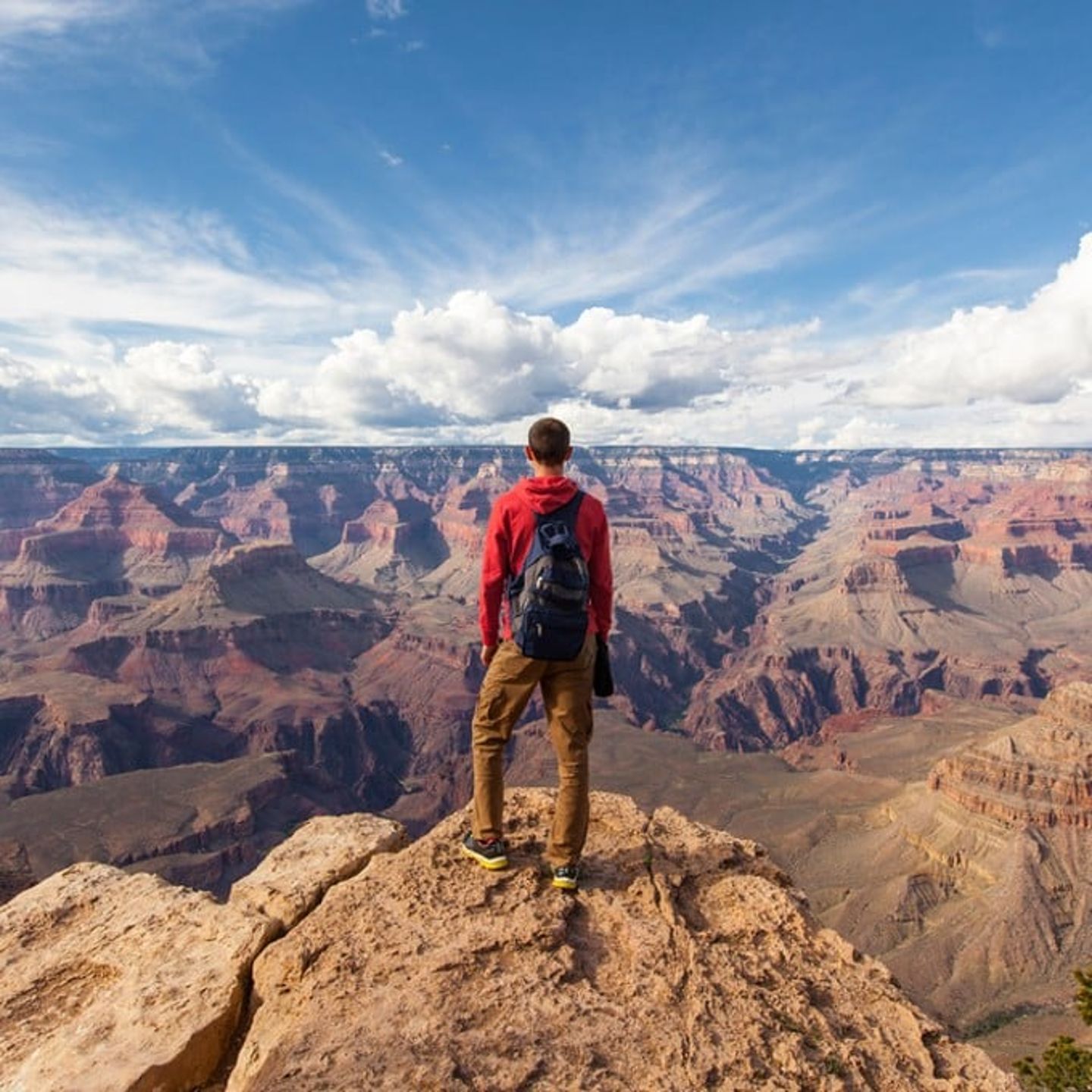 Man hiking in Grand Canyon