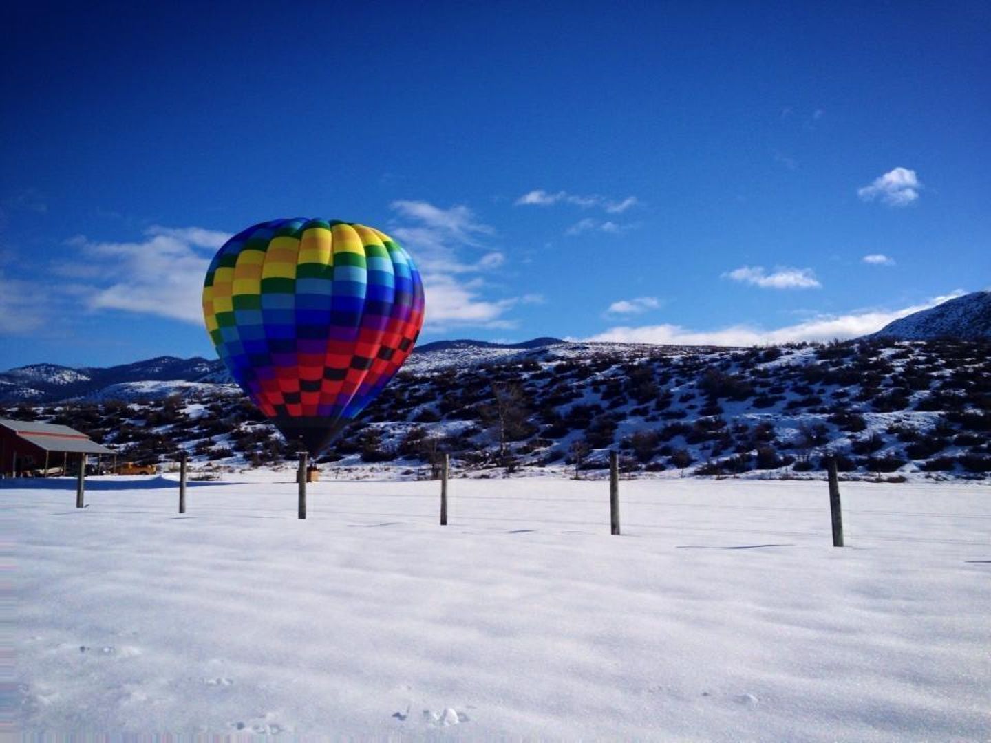 Balloon taking off