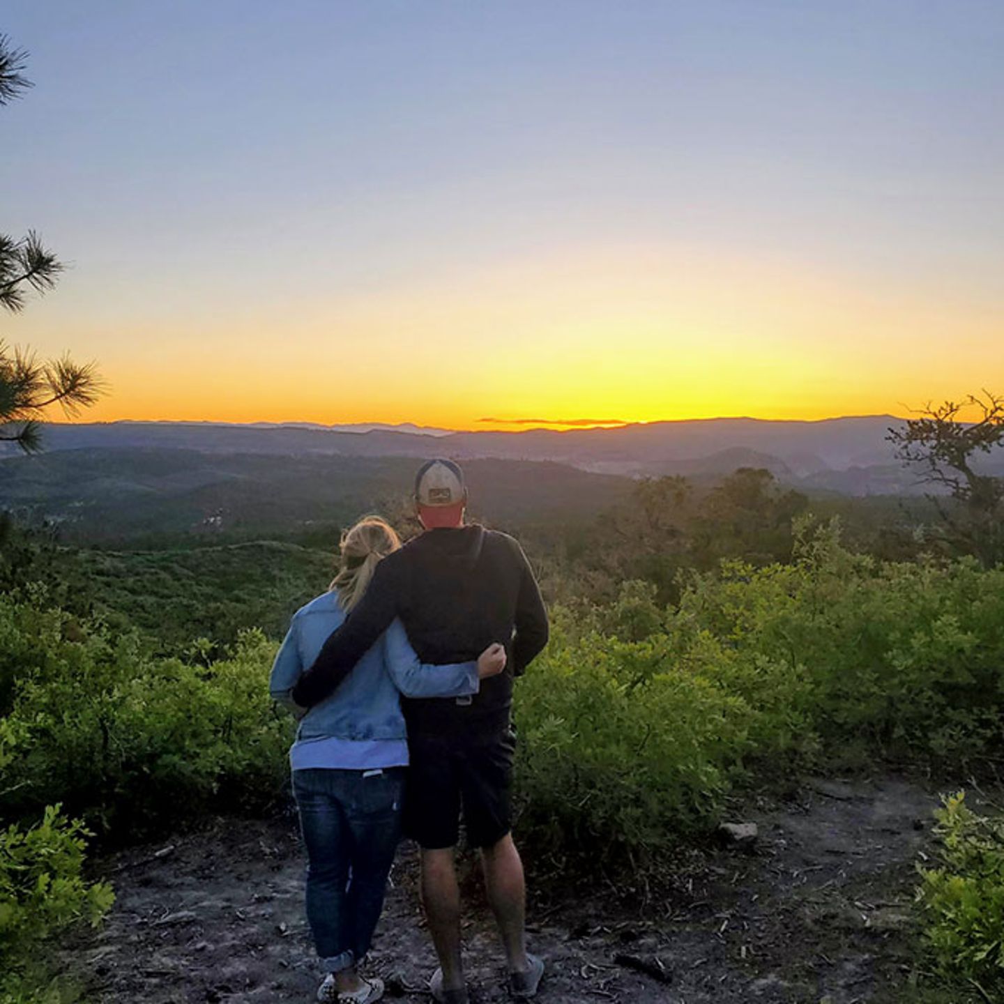 People Watching Sunset