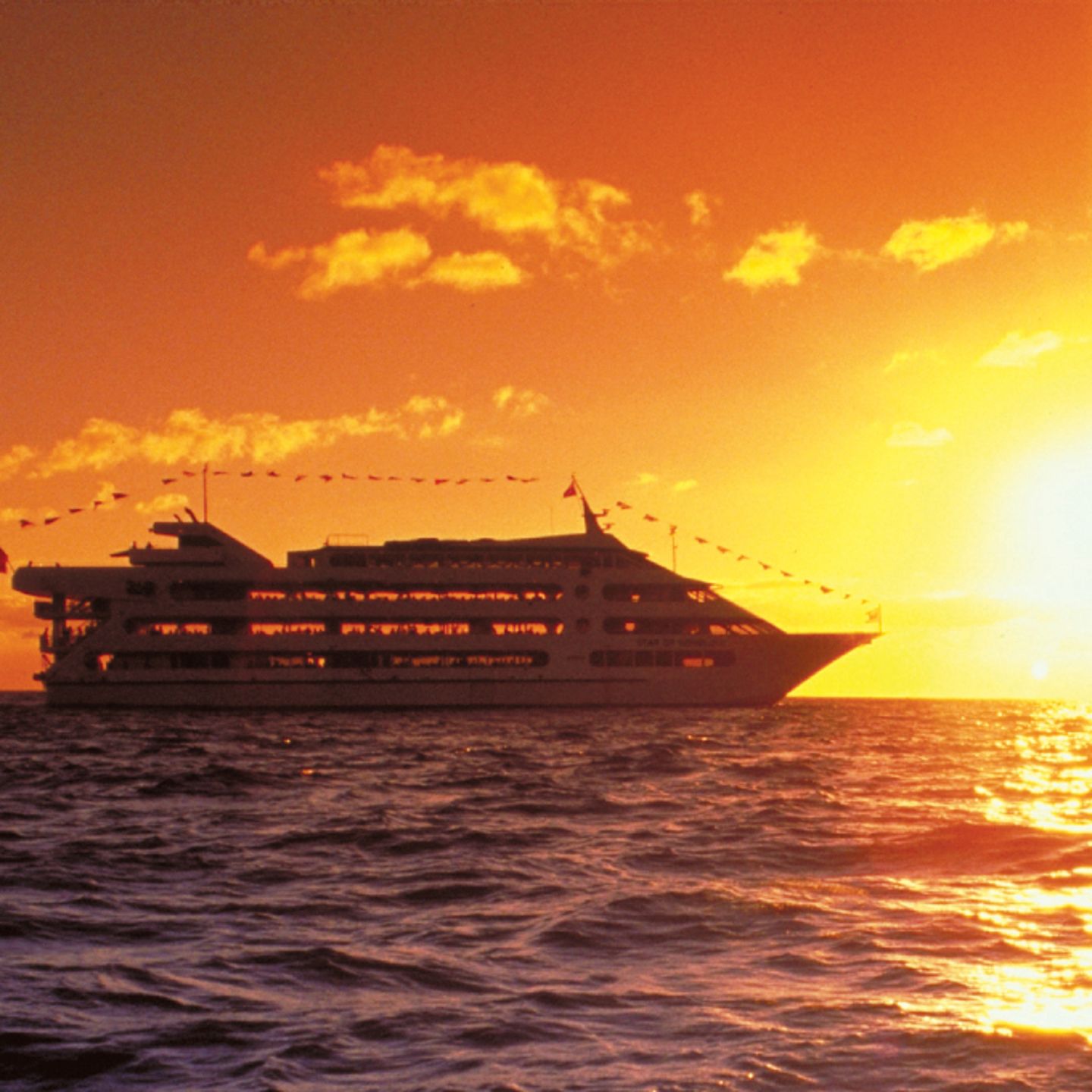 Boat at sunset