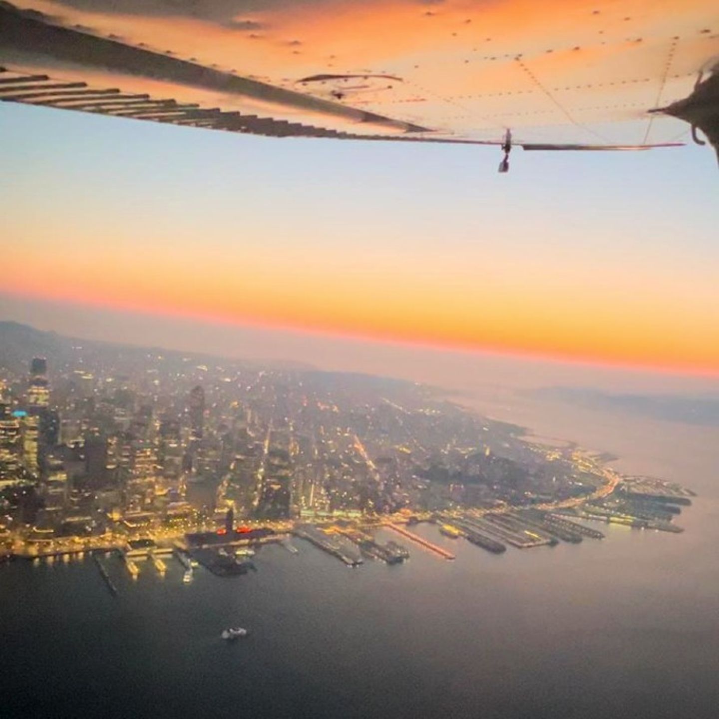 City at sunset