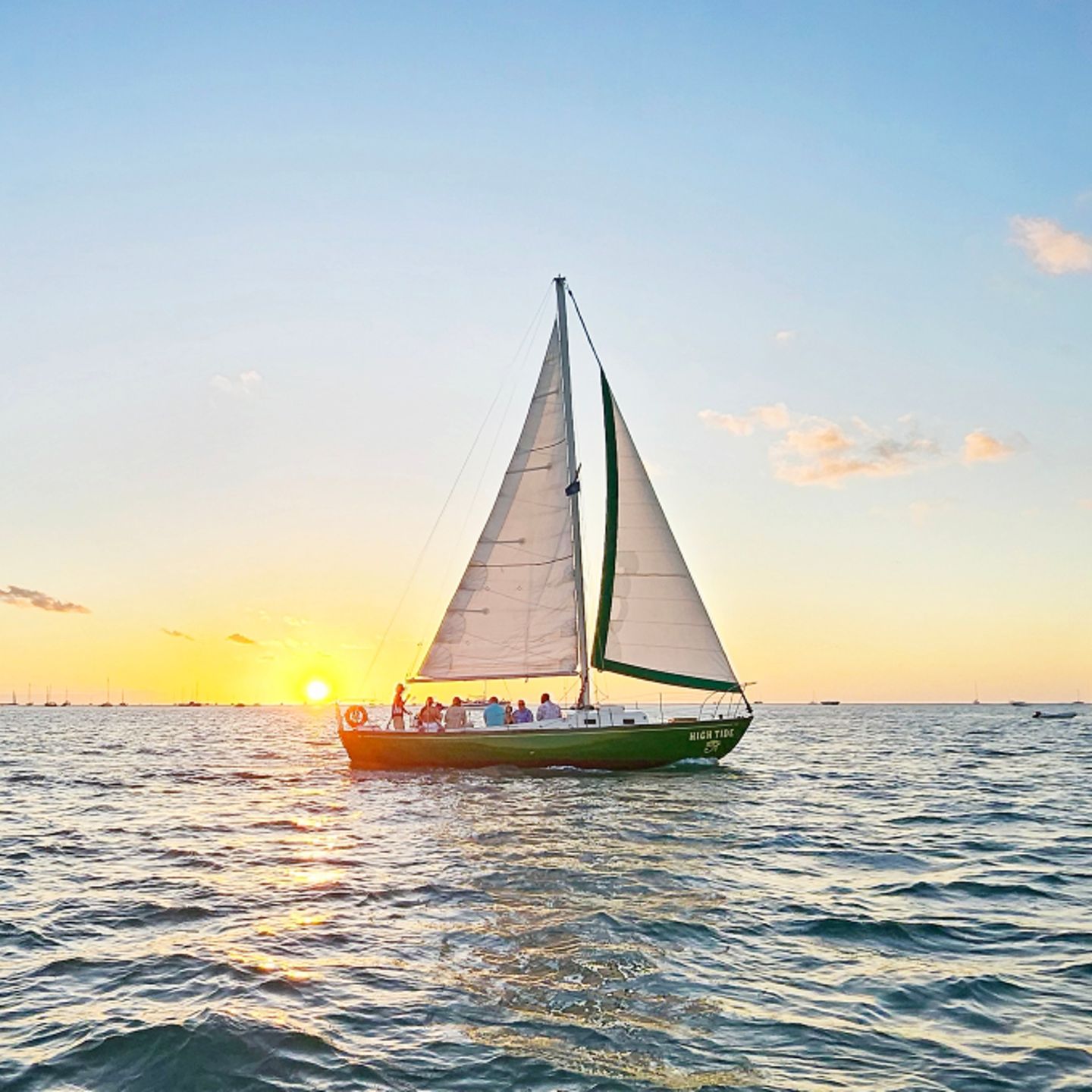 Boat at sunset