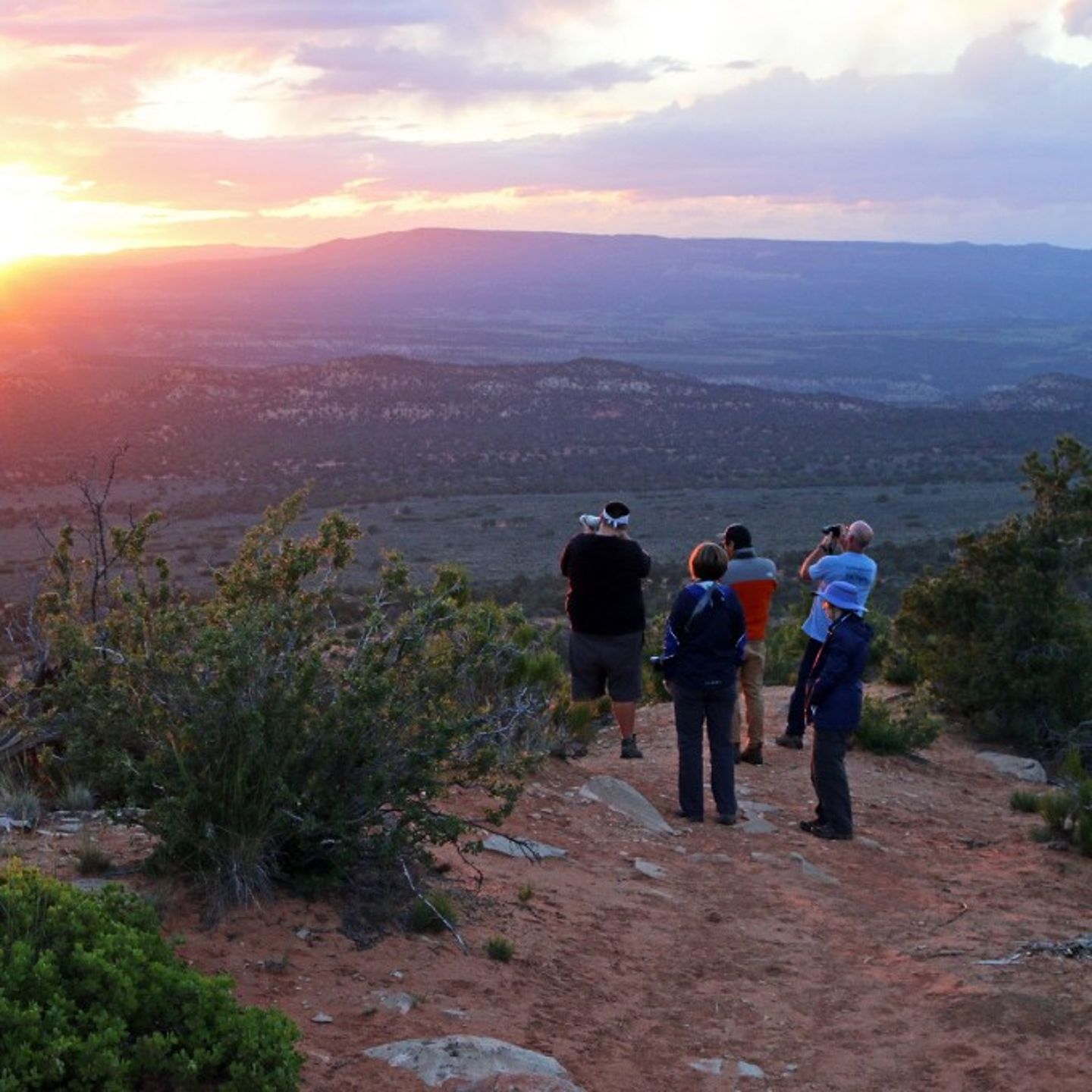 Group at Sunset