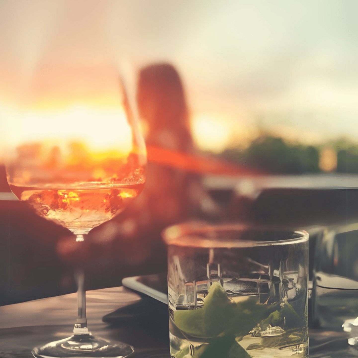 Drinks at sunset