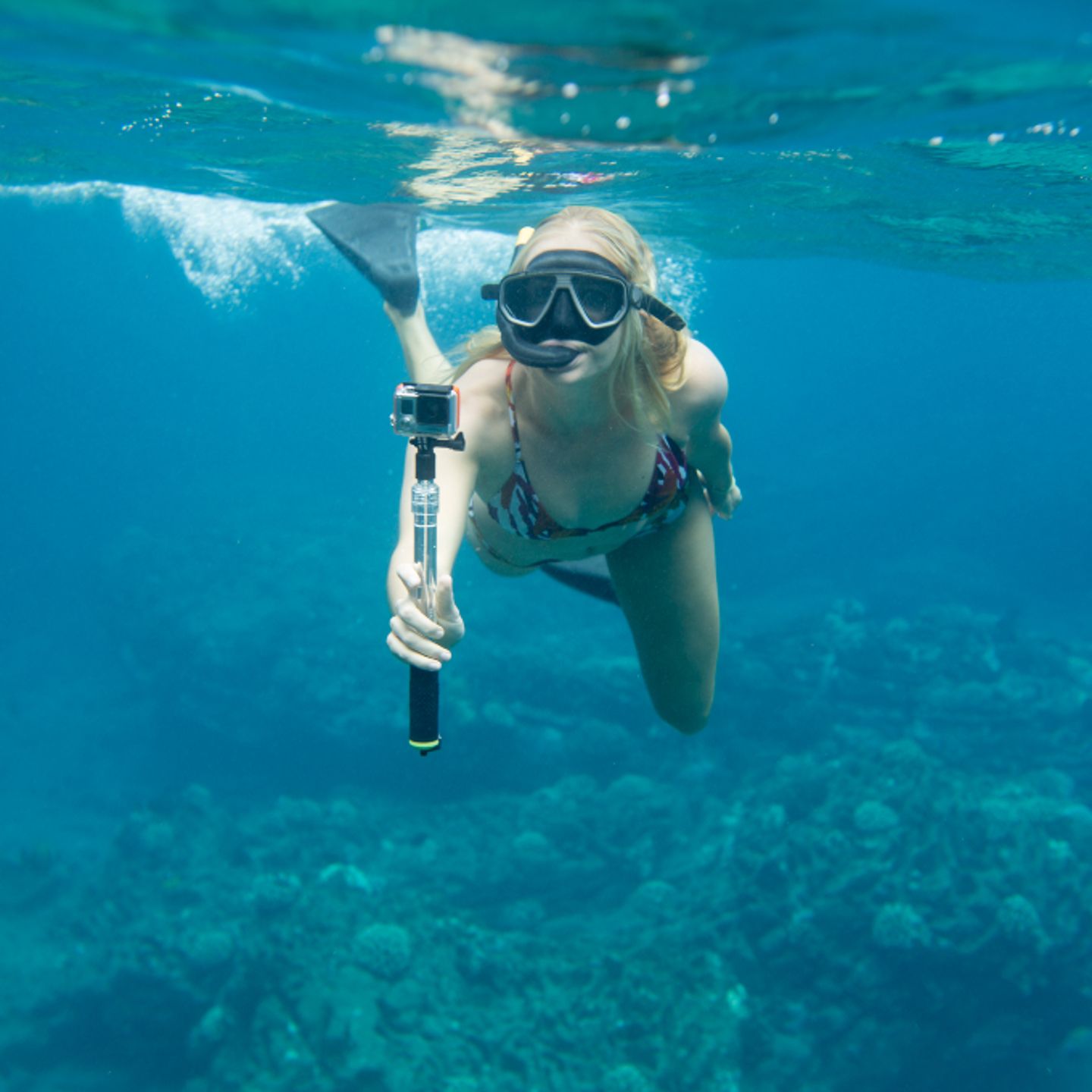 Woman snorkeling