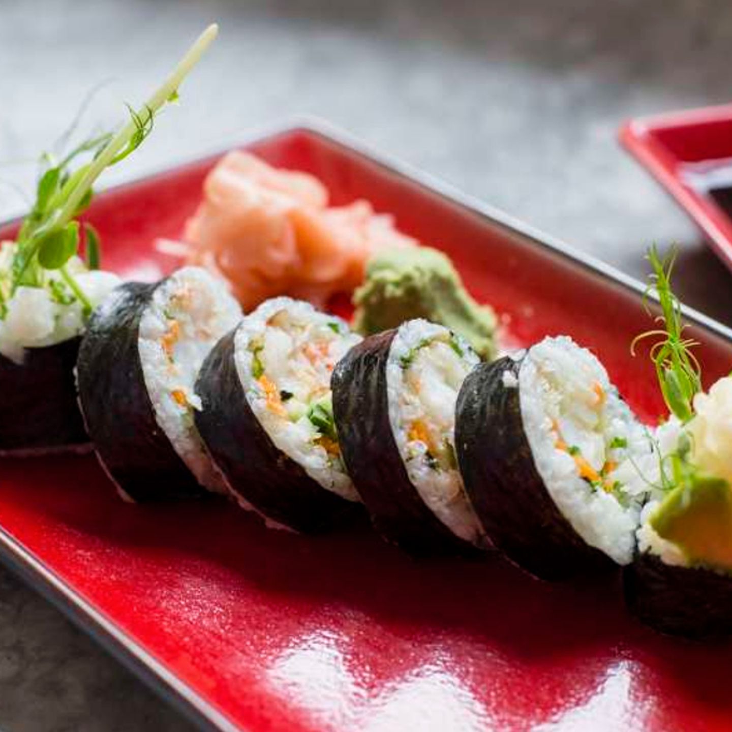Finished sushi roll