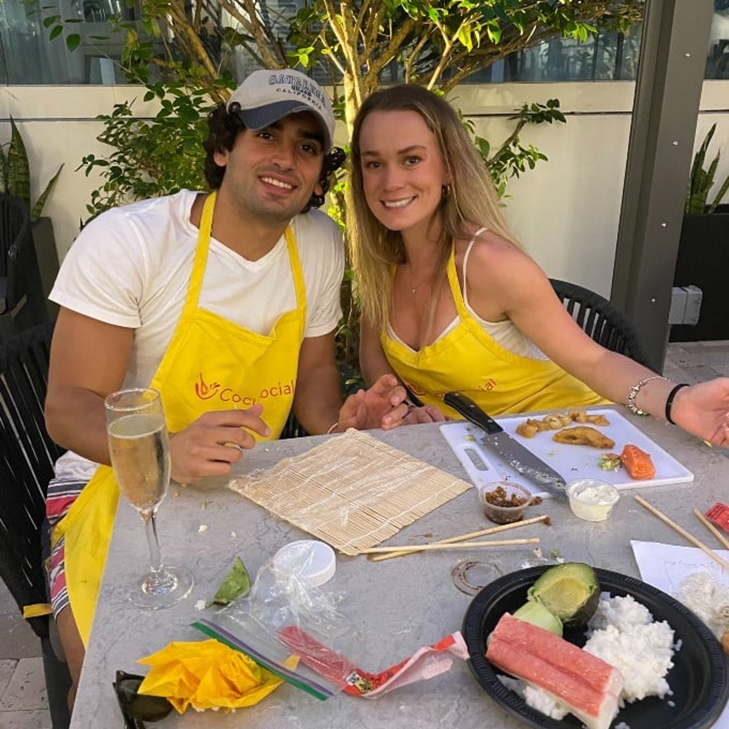 Couple Making Sushi