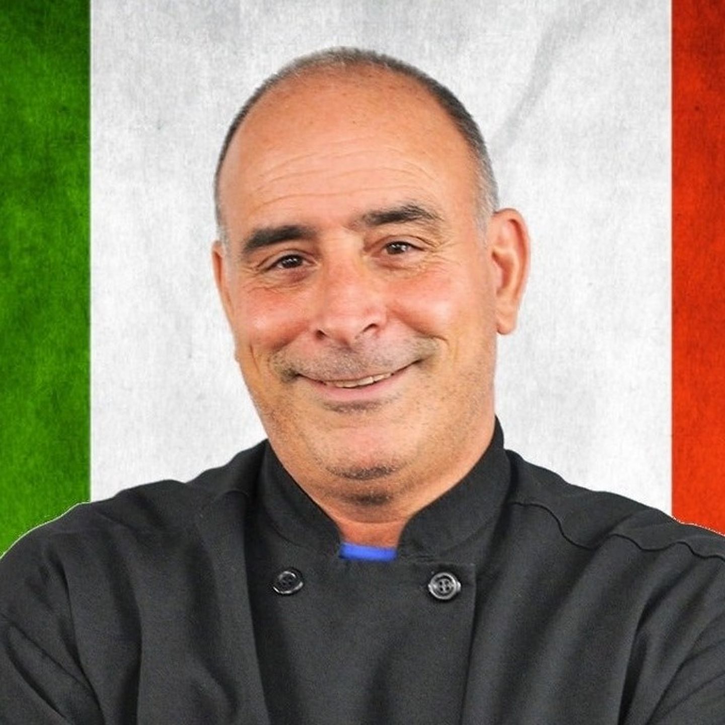 Chef Behind Italy Flag