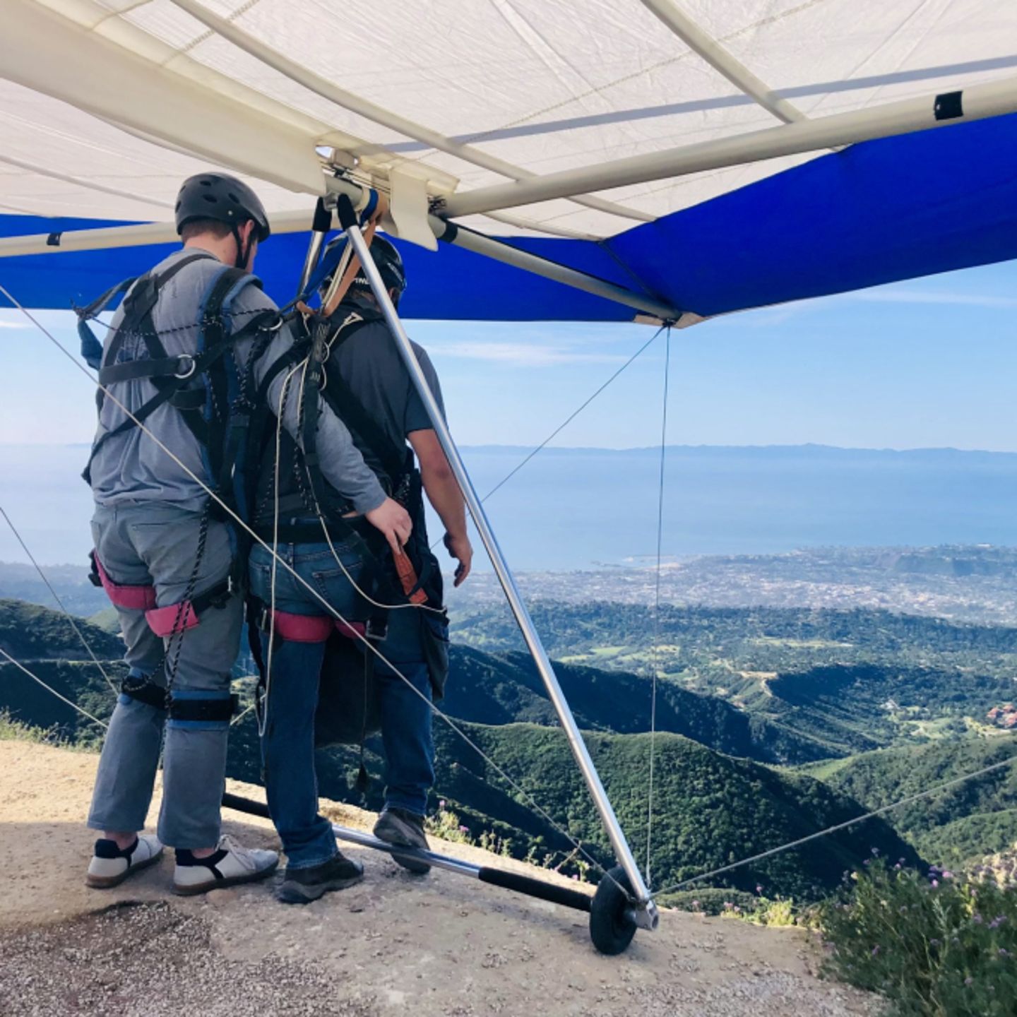 Two people on cliff