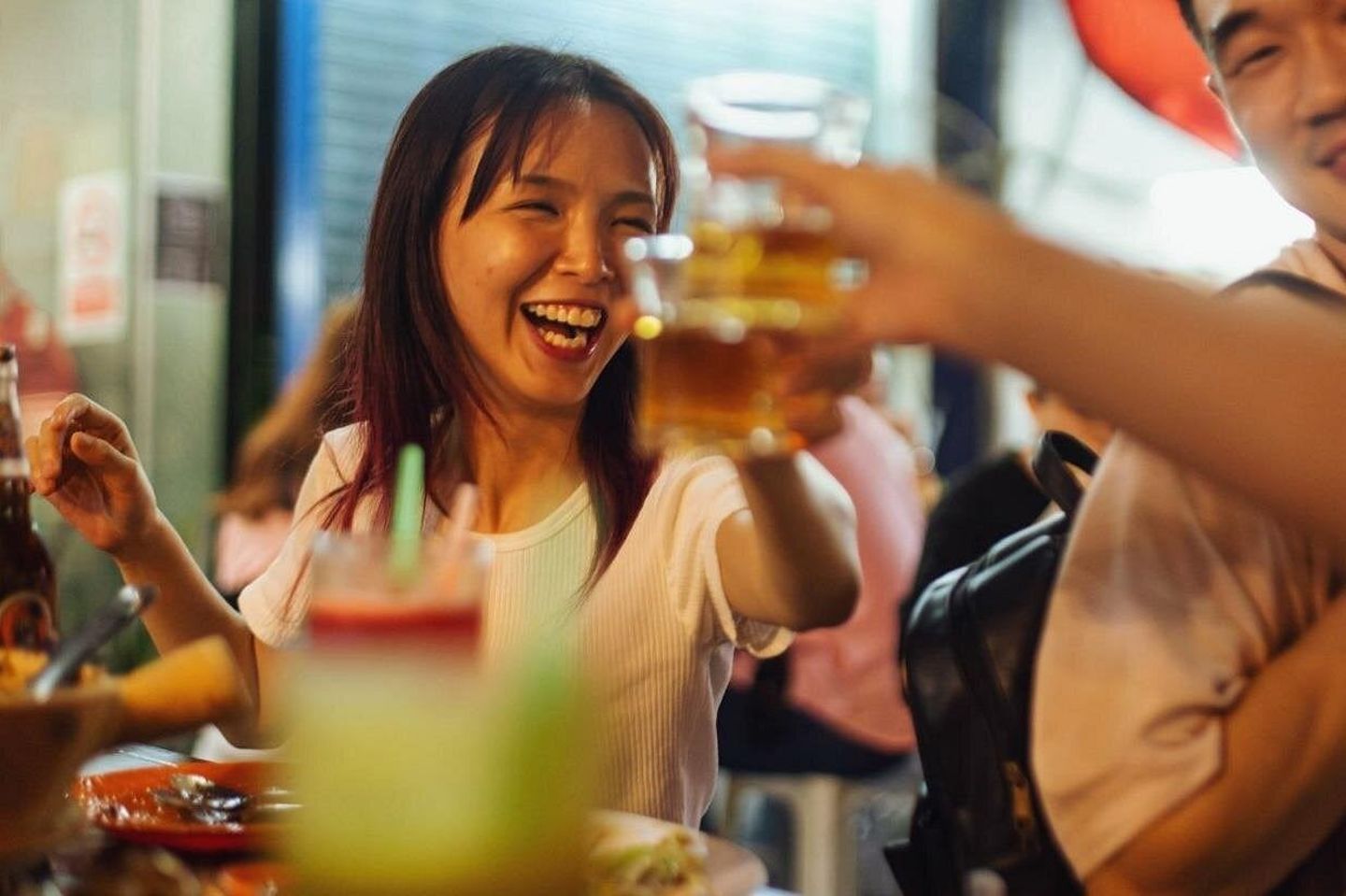Enjoying drinks
