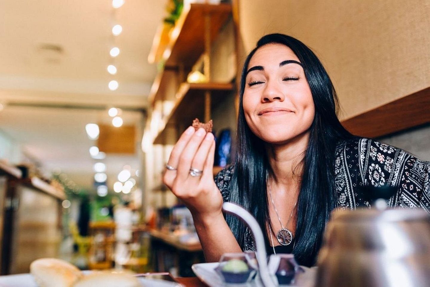Woman at restaurant