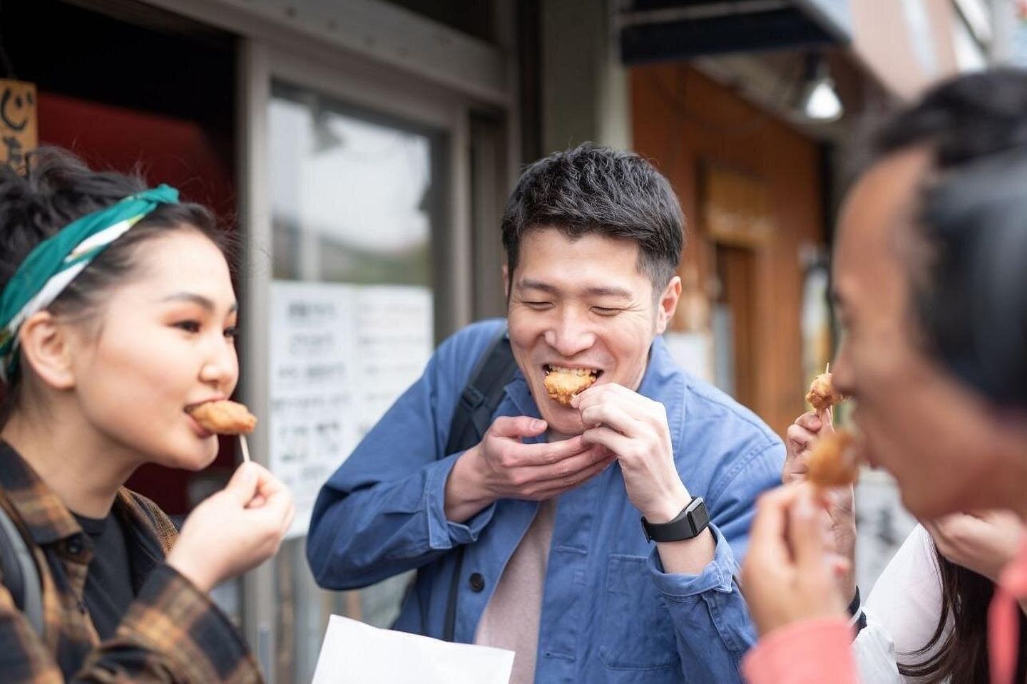 Group enjoying food