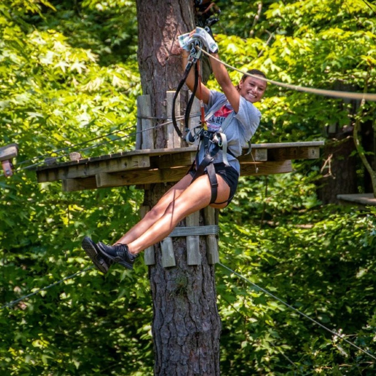 Girl zipling