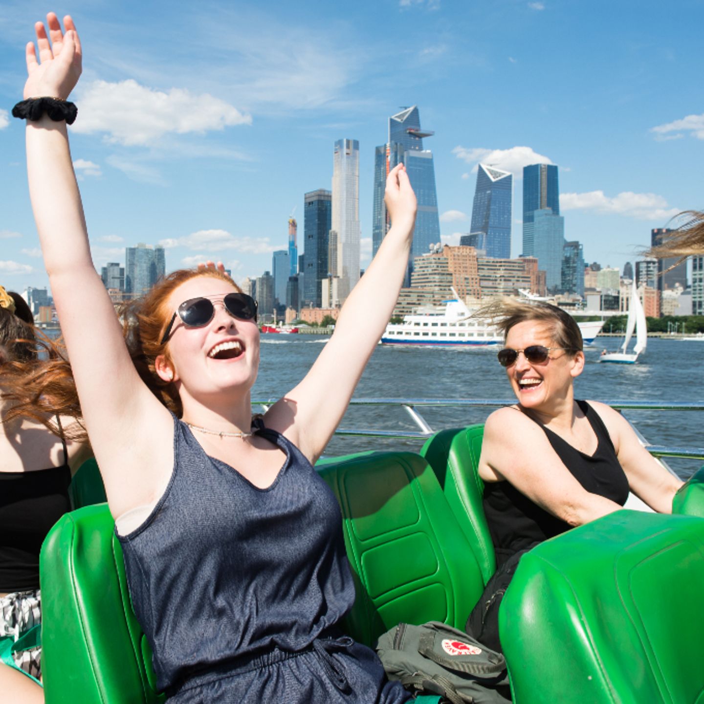 People riding on boat