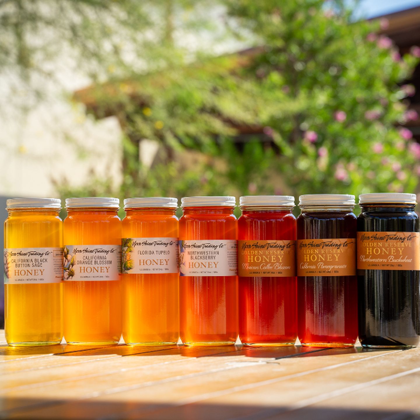 Local honey in jars
