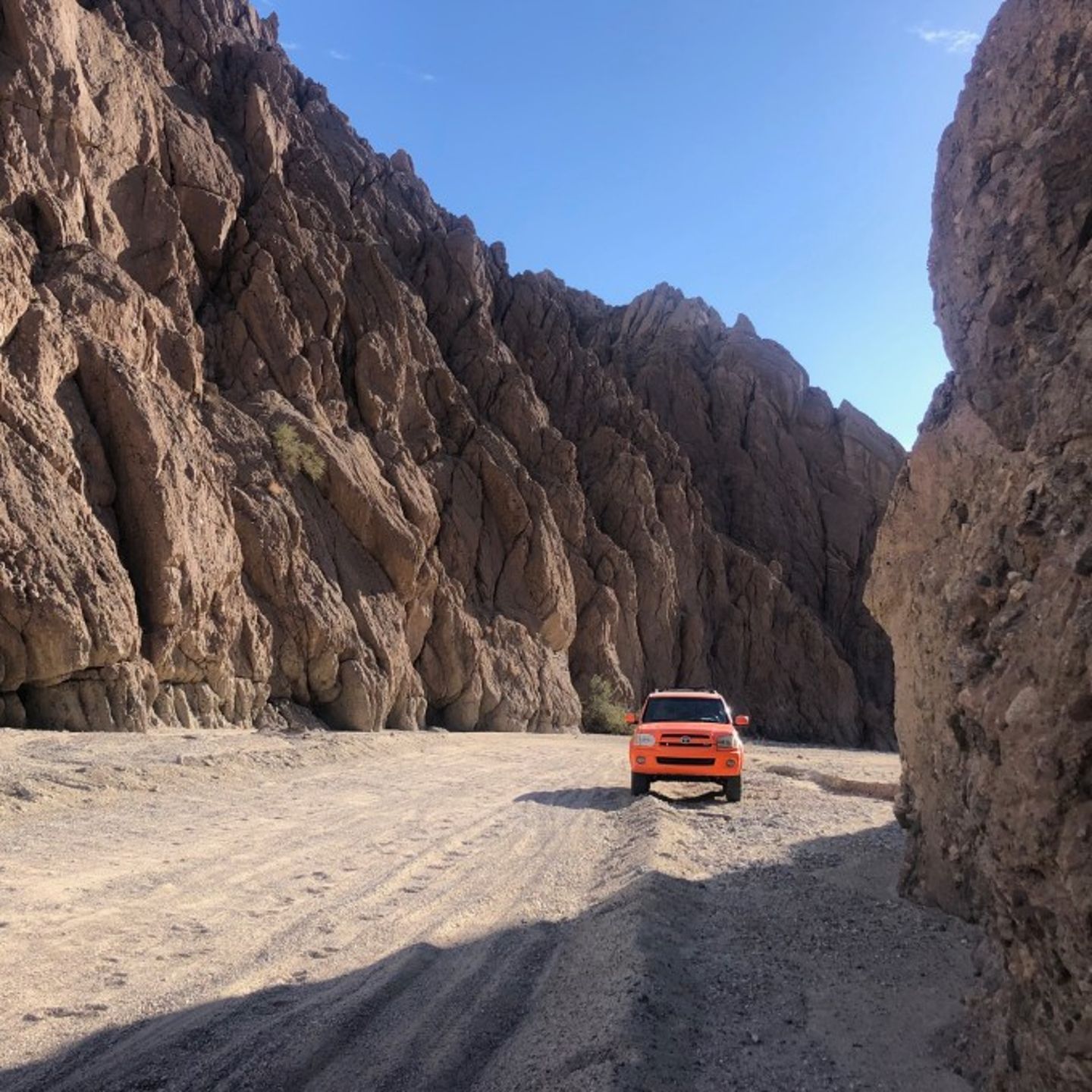 Jeep in canyon