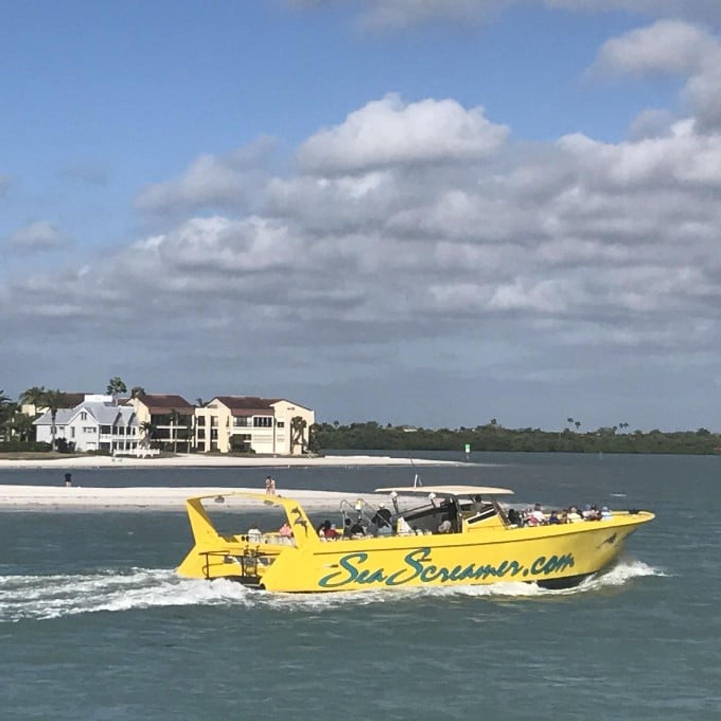 Yellow boat on water