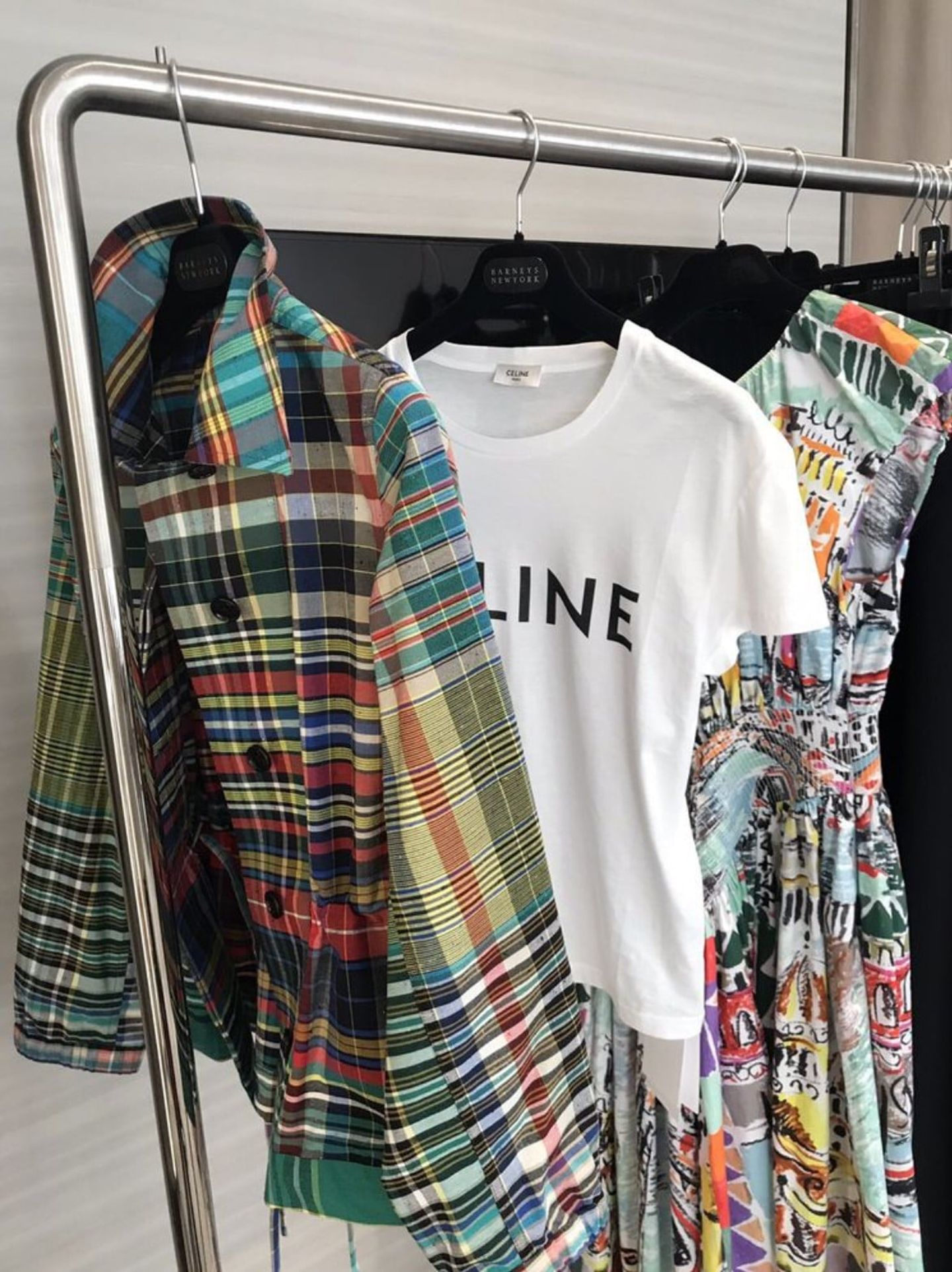 Clothes on rack