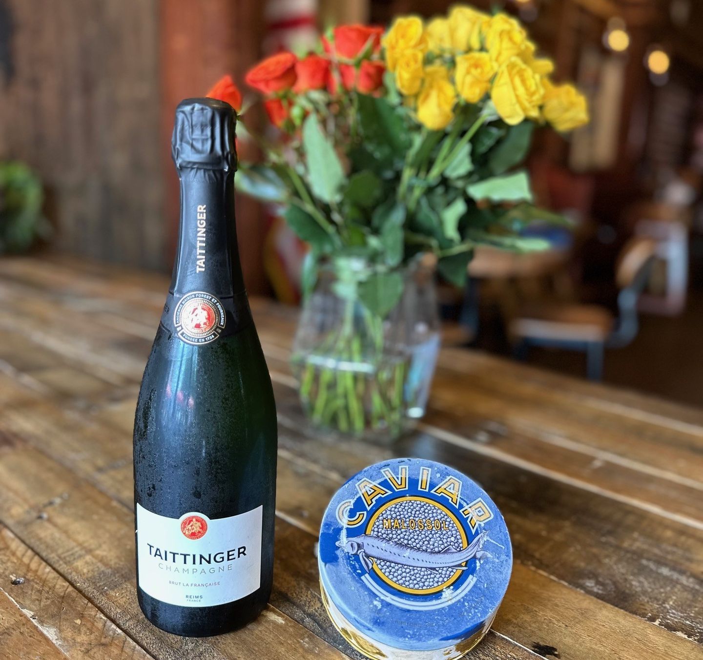 Champagne and caviar