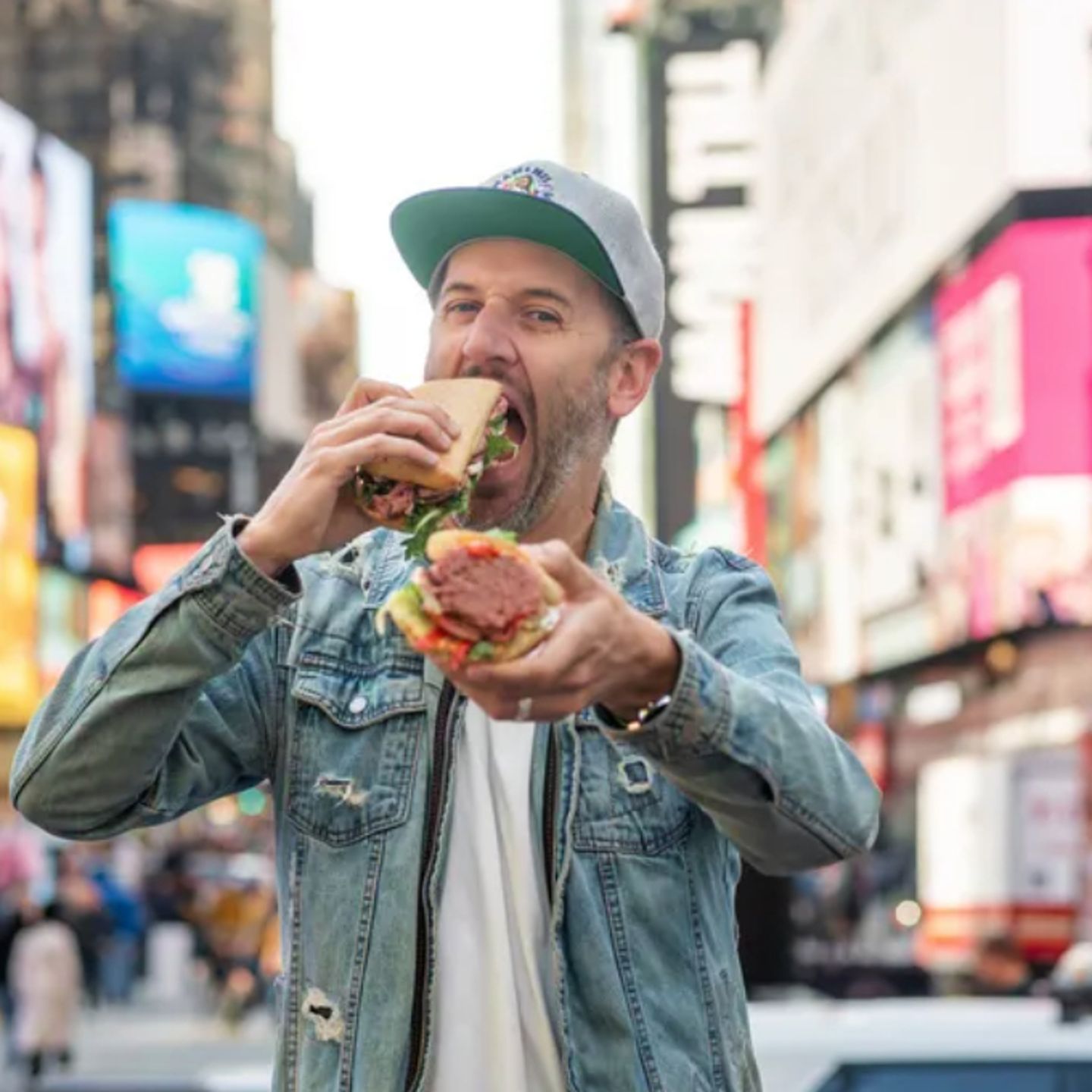 Man eating sandwich