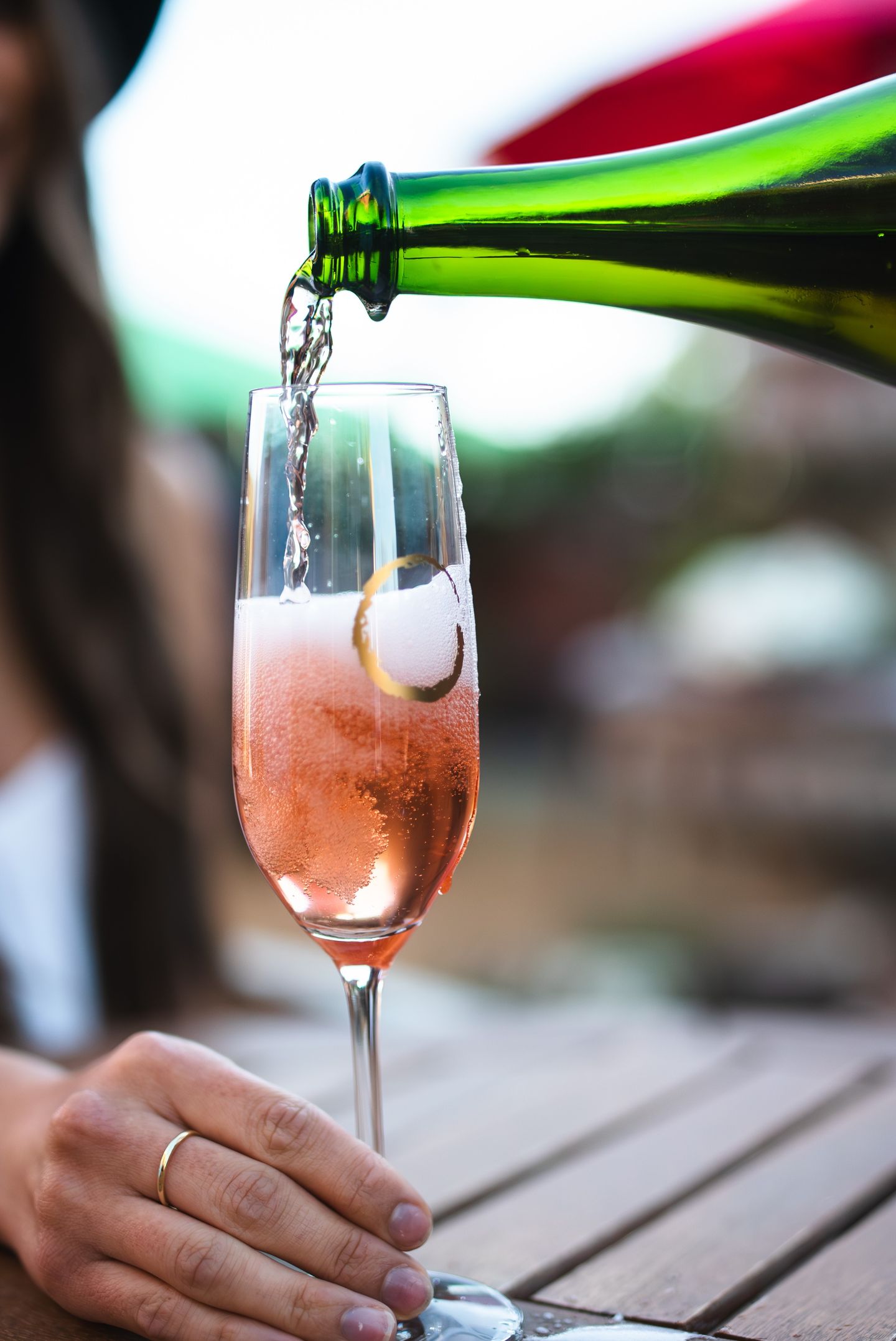 Wine being poured