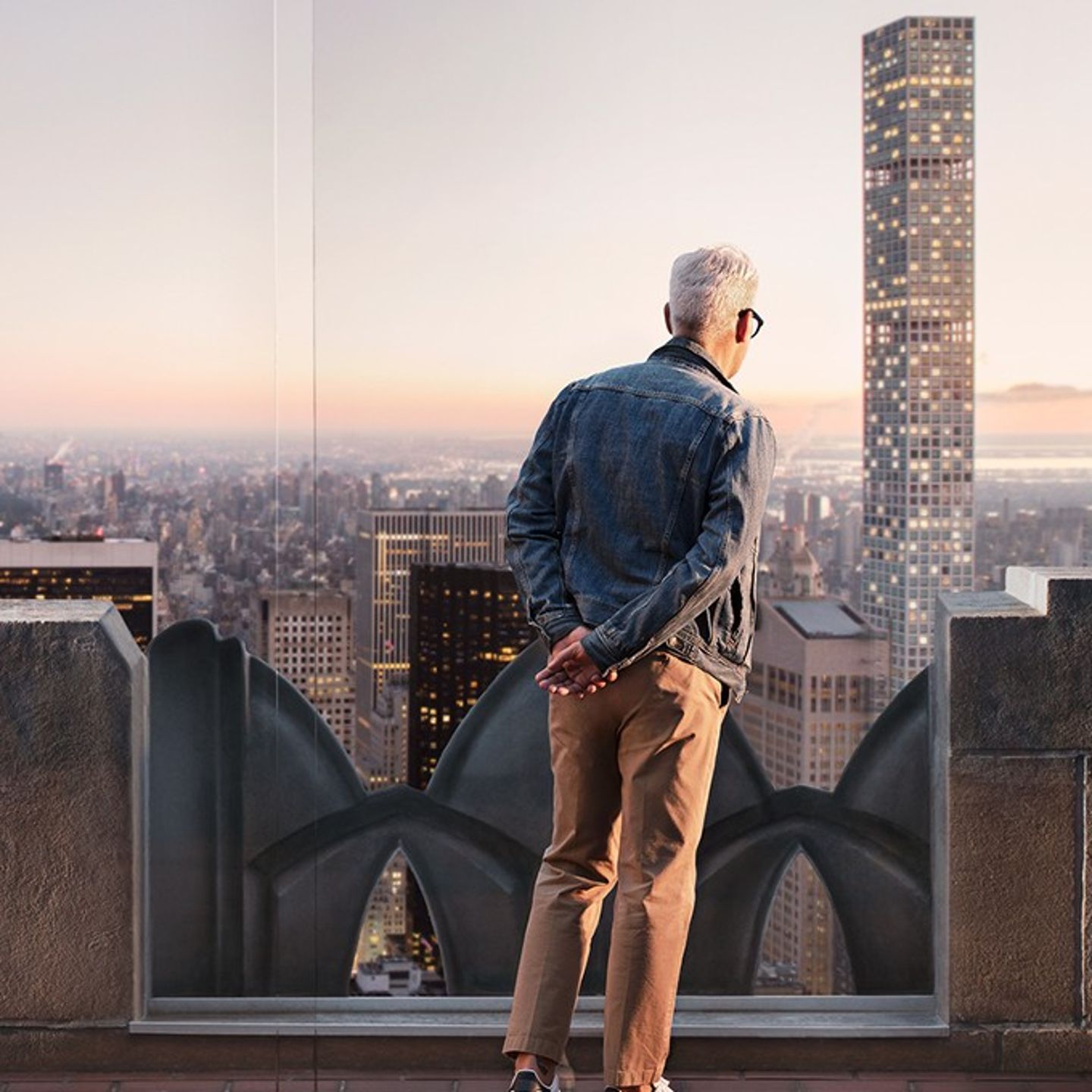 Man on Observation Deck