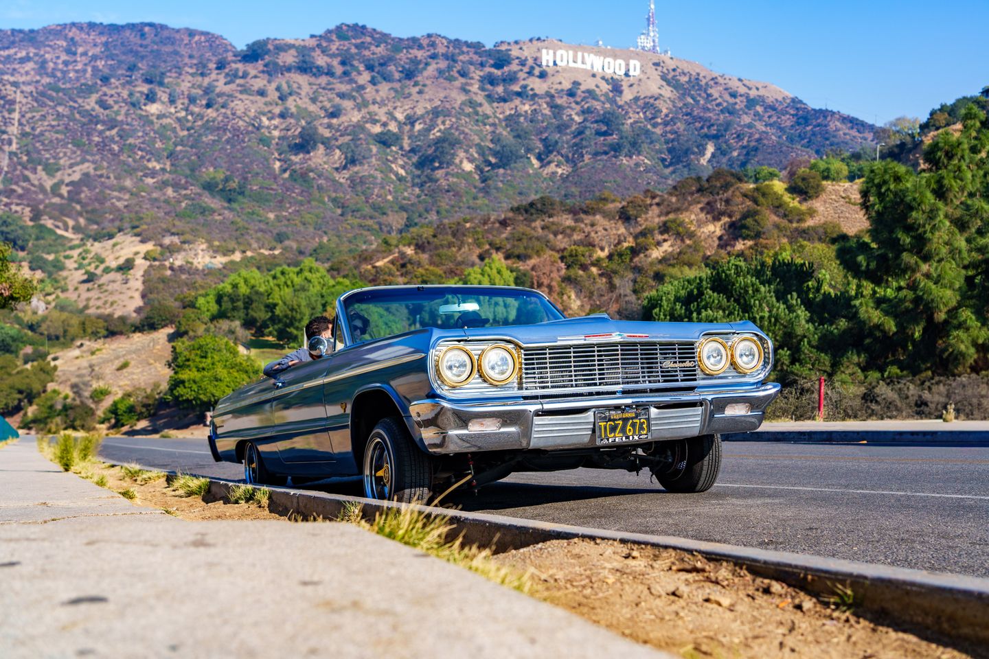 Car in the hills