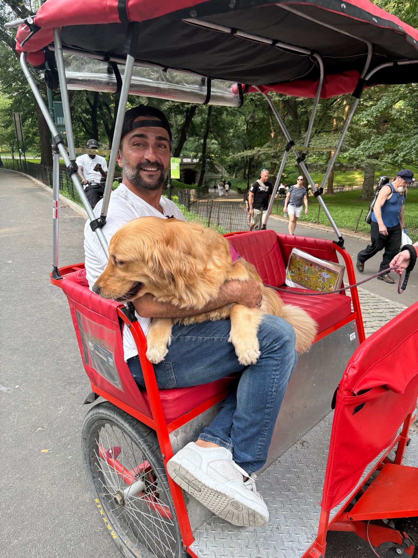 Pedicab Ride with Dog