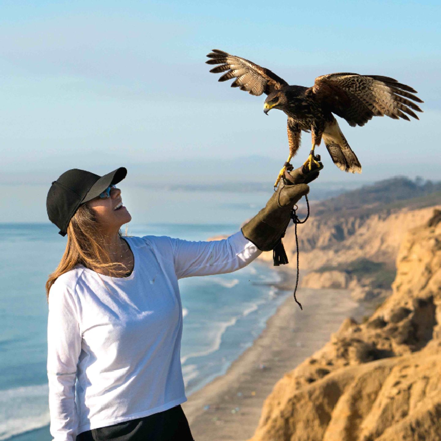 Woman with falcon