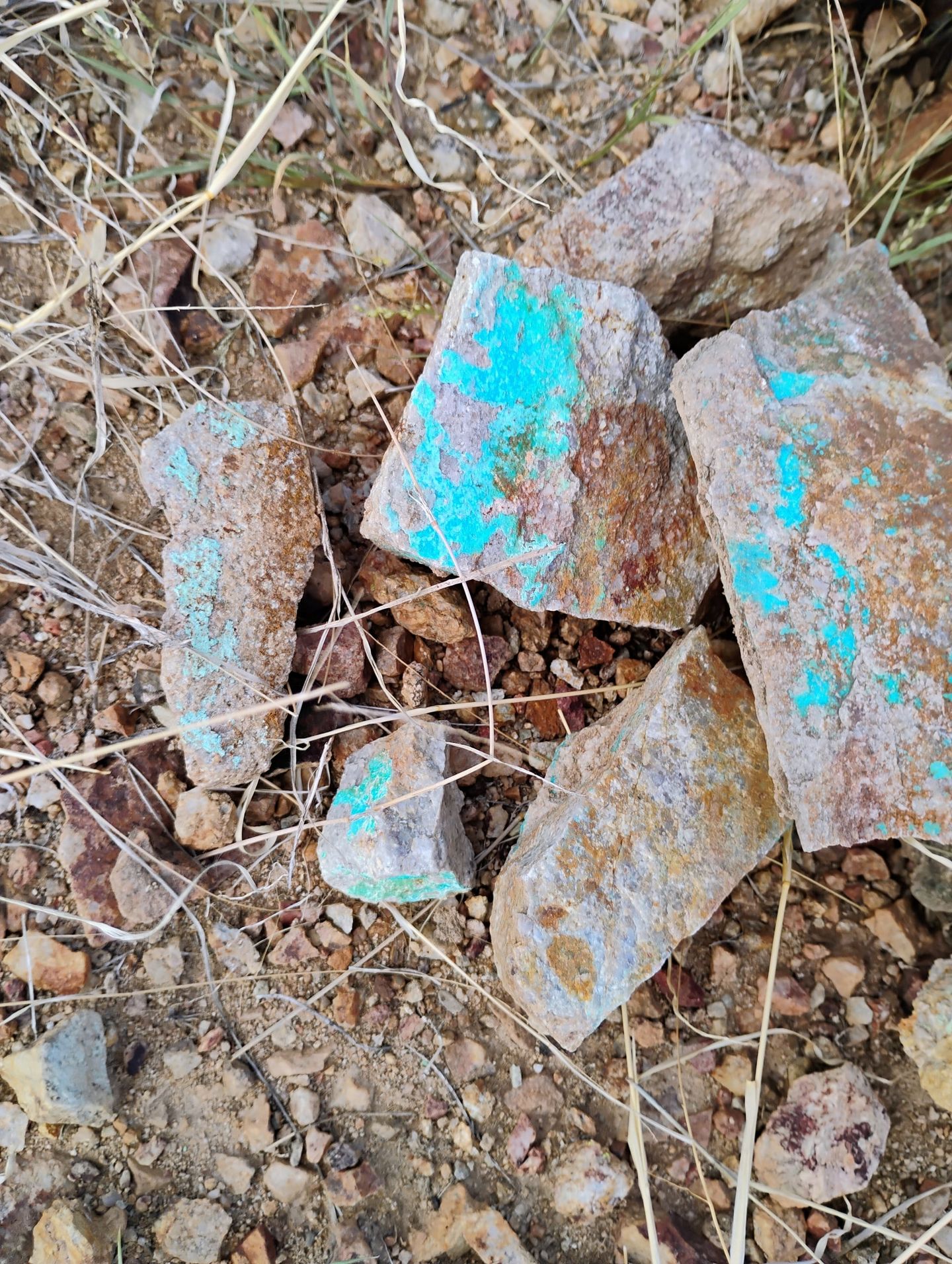 Turquoise rocks