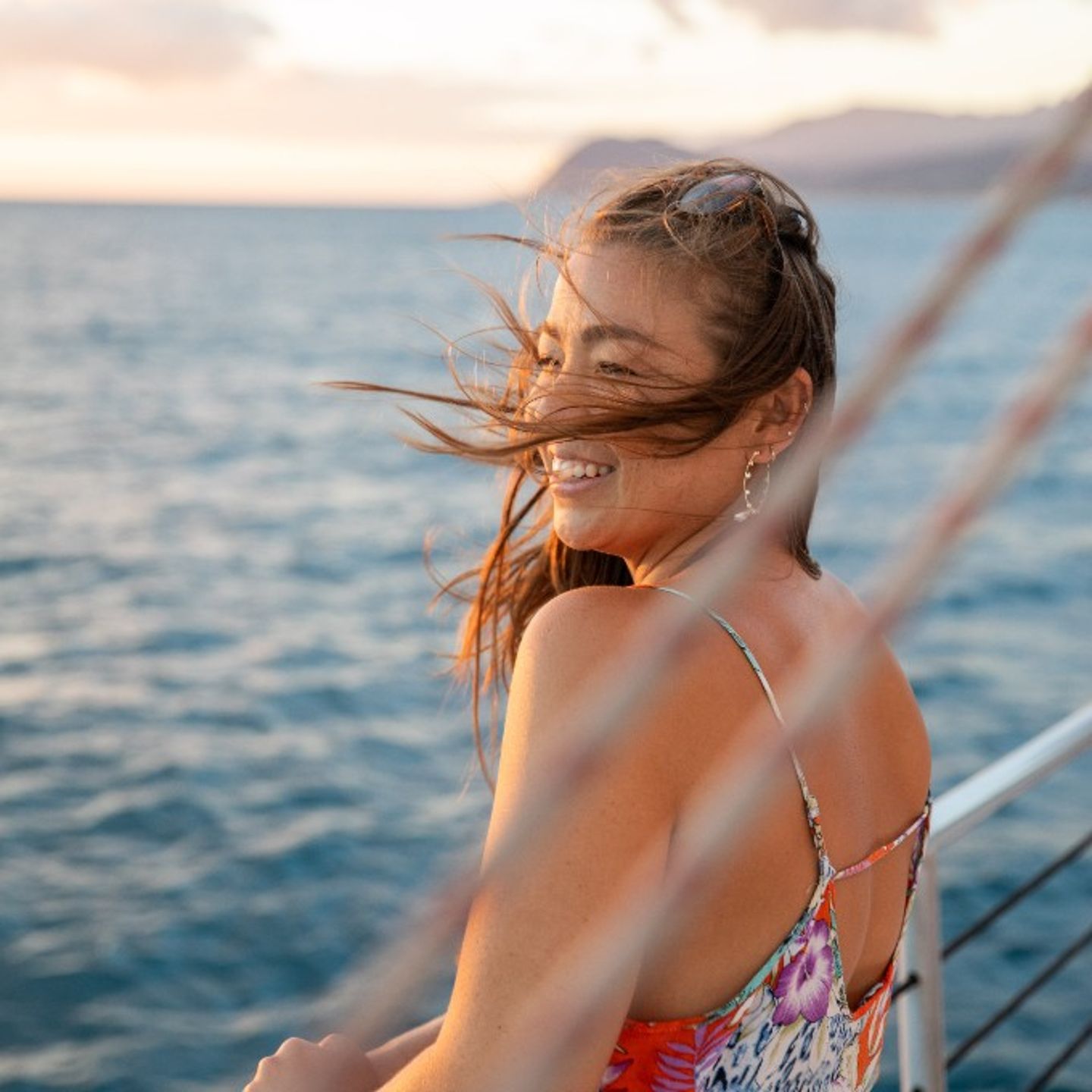 Girl on Sailing Cruise