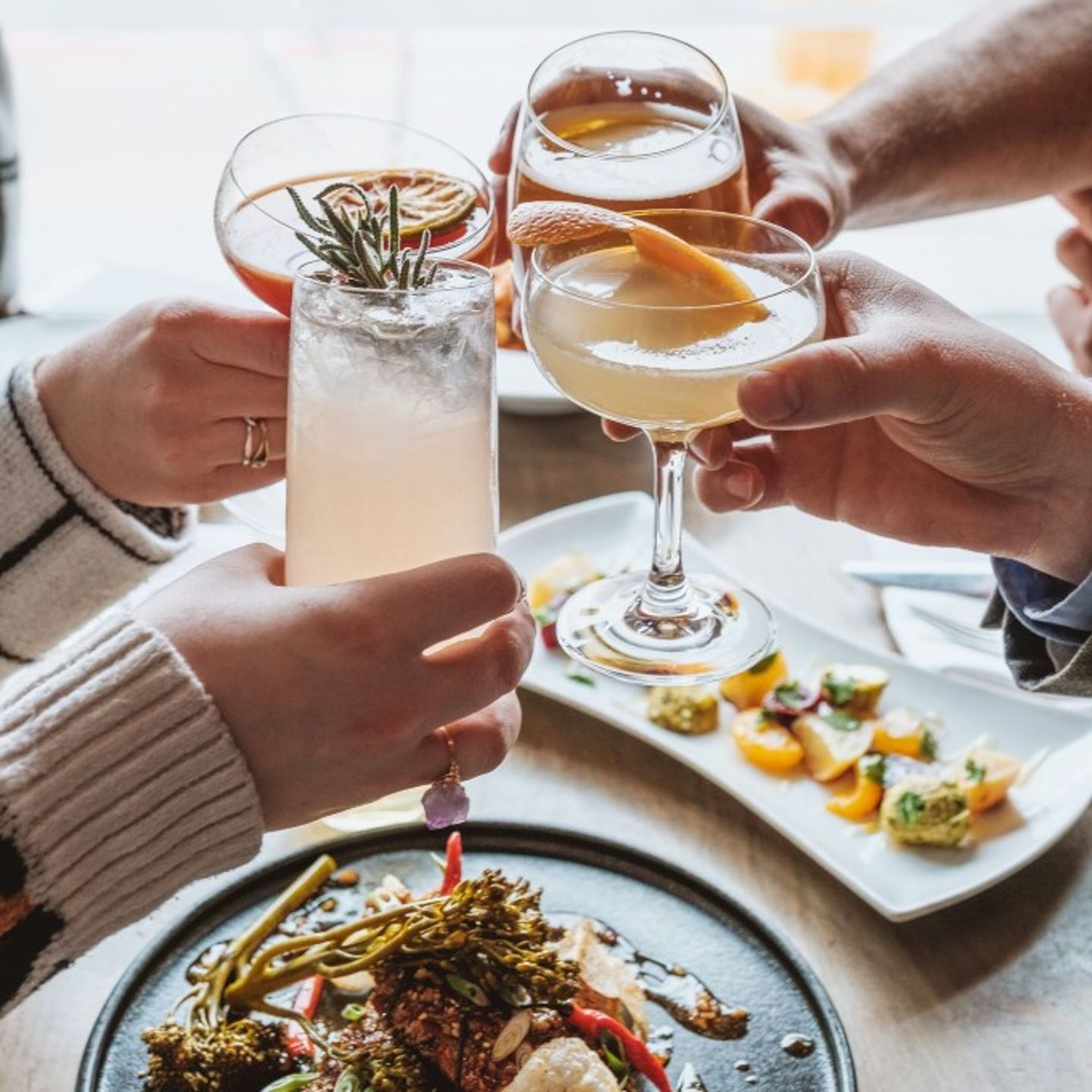 Toasting drinks