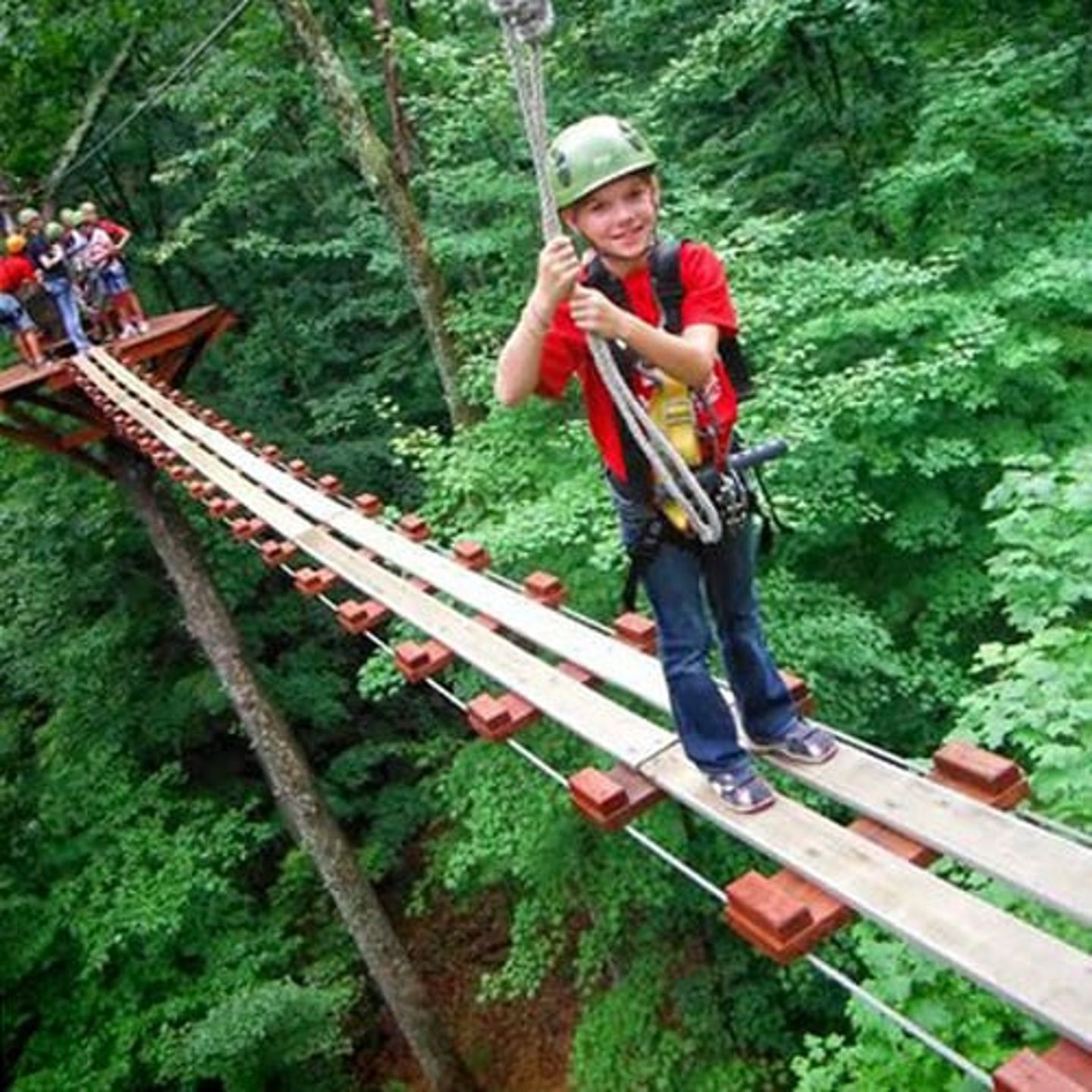 Sky bridge on course