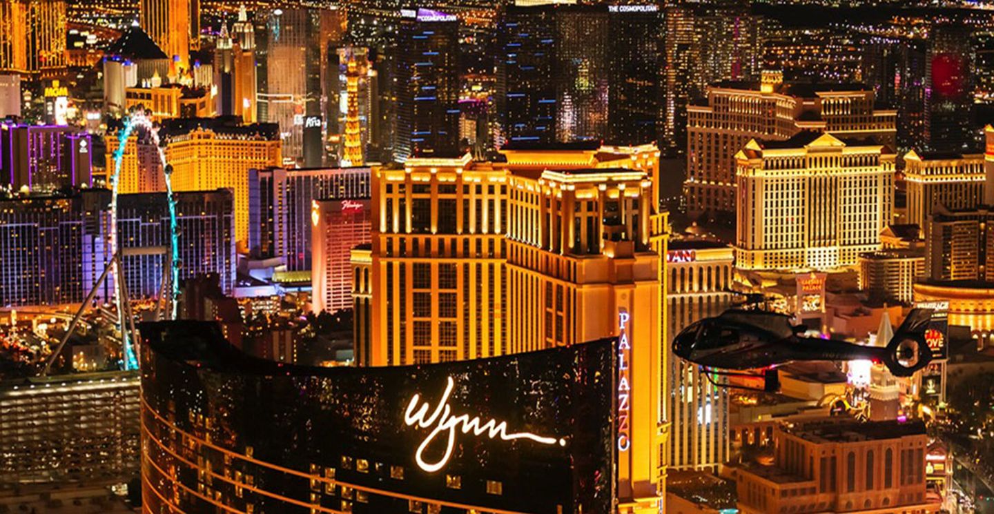 Helicopter over strip