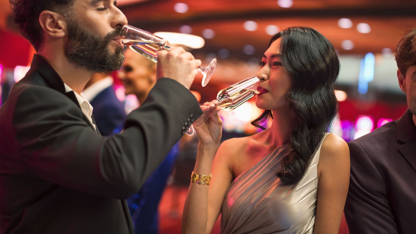 Couple drinking
